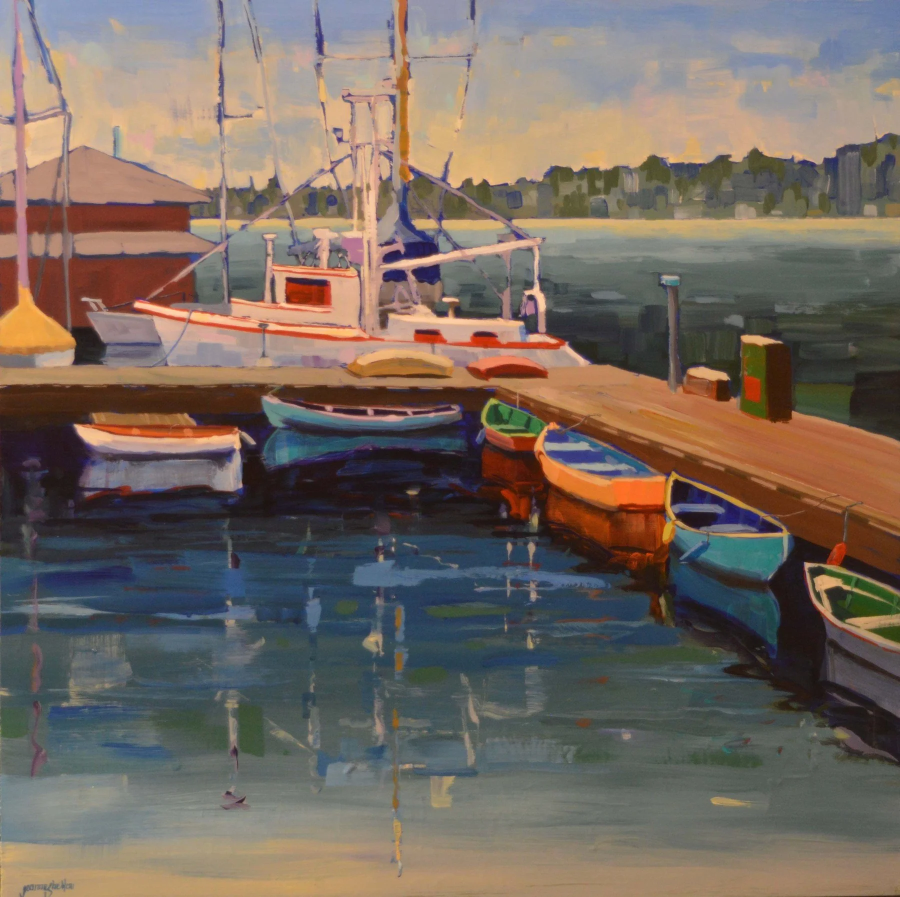 Joanne Shellan 
 Festive Fleet  
28x28 
acrylic on panel 
$1,900