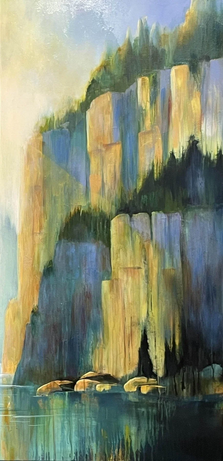 Lisa Lamoreaux -  Luminous Divide II  
acrylic 48x24 
$2,600