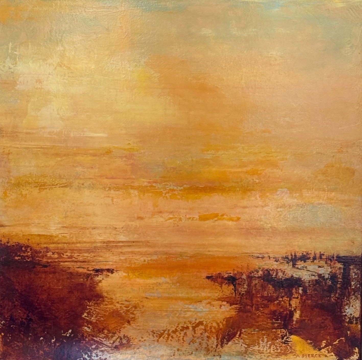 C.A. Pierce 
 Gilded Silence  
30x30 
acrylic on canvas, framed 
$2,400