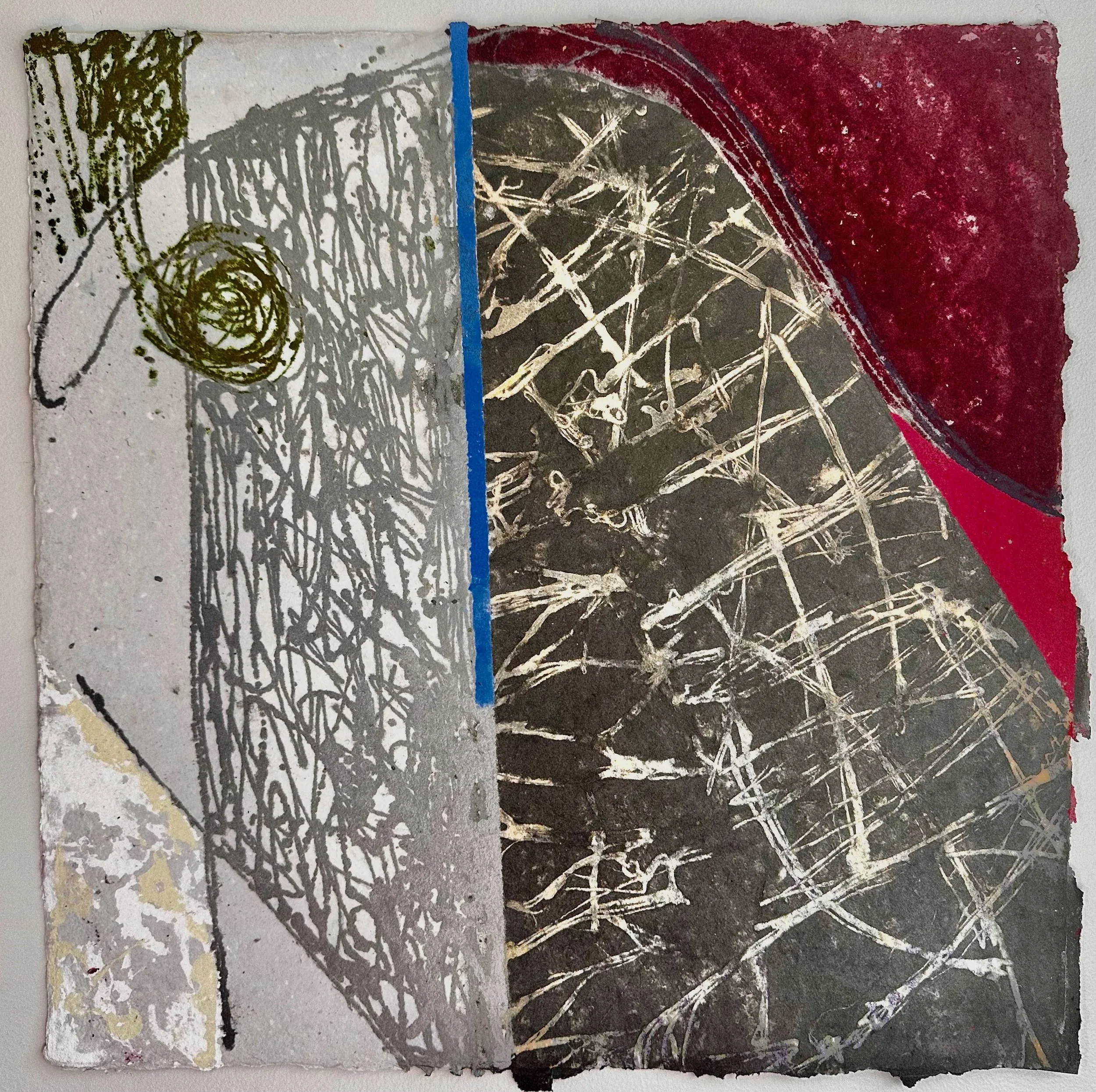 Lea Basile-Lazarus 
 Approachable  
paper pulp painting 
23x23 
$1,800