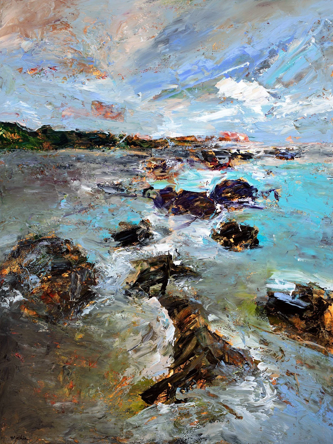 Christopher Mathie 
 Saltwater Journey  
40x30 
acrylic on canvas 
$2,700
