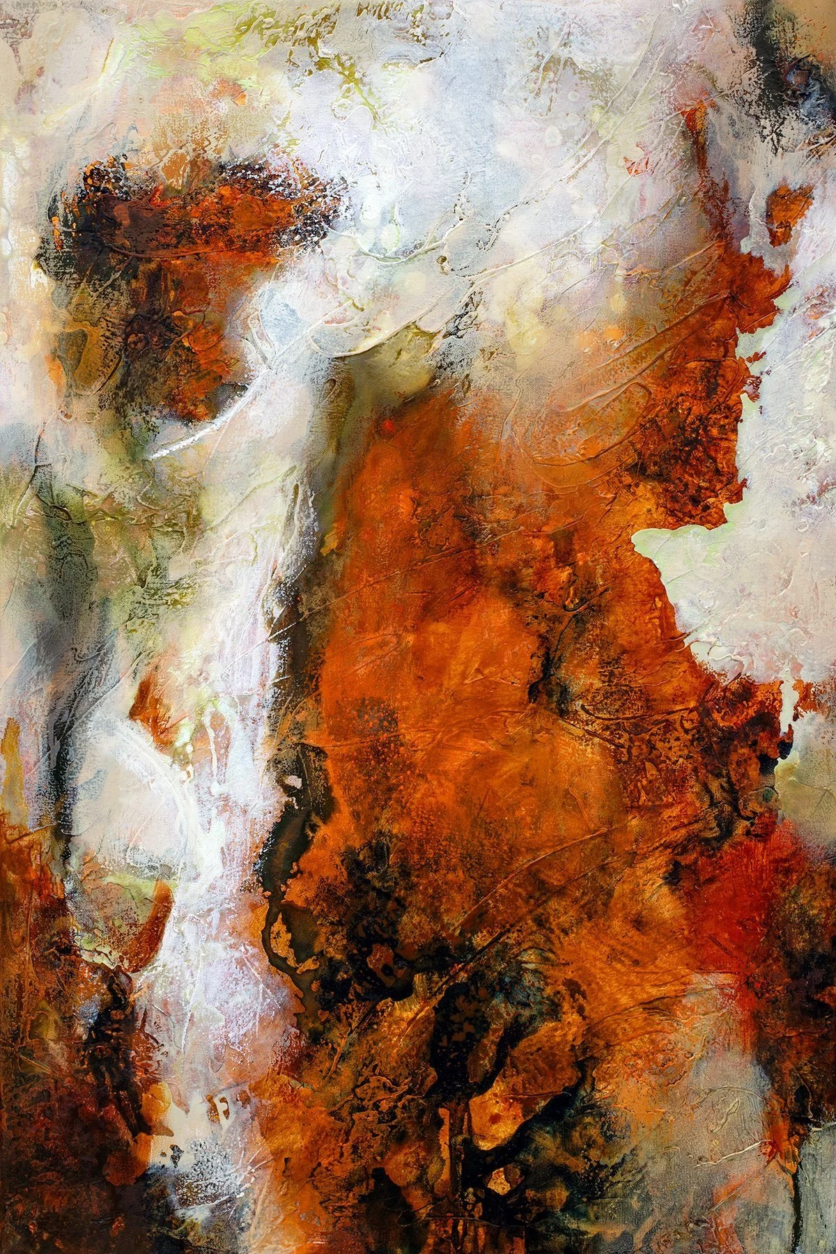 Chuck Gumpert 
 Radiant Echo  
36x24 
oil and mixed media on canvas 
$2,300