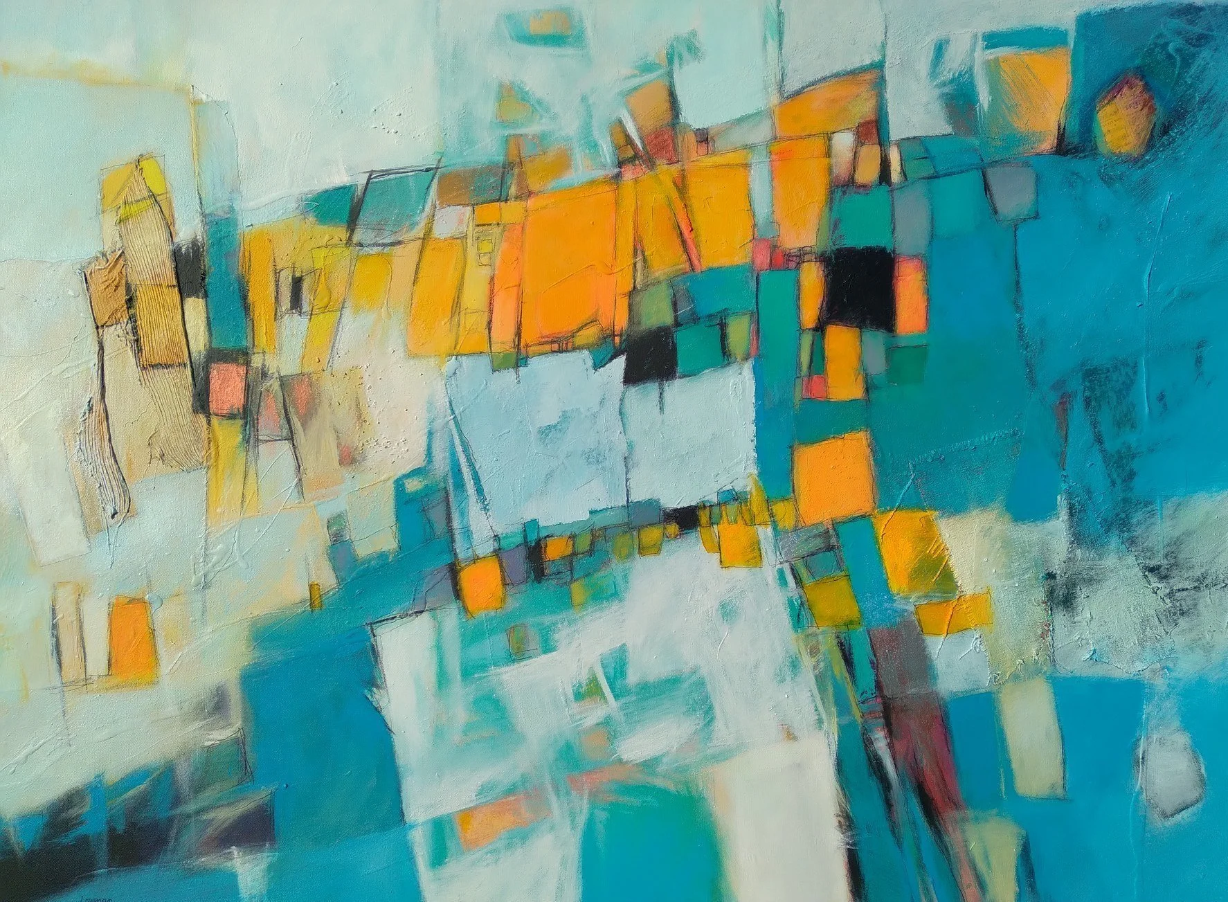 Leon Lowman -  Jazz Matazz  
acrylic 36x48 
$2,250