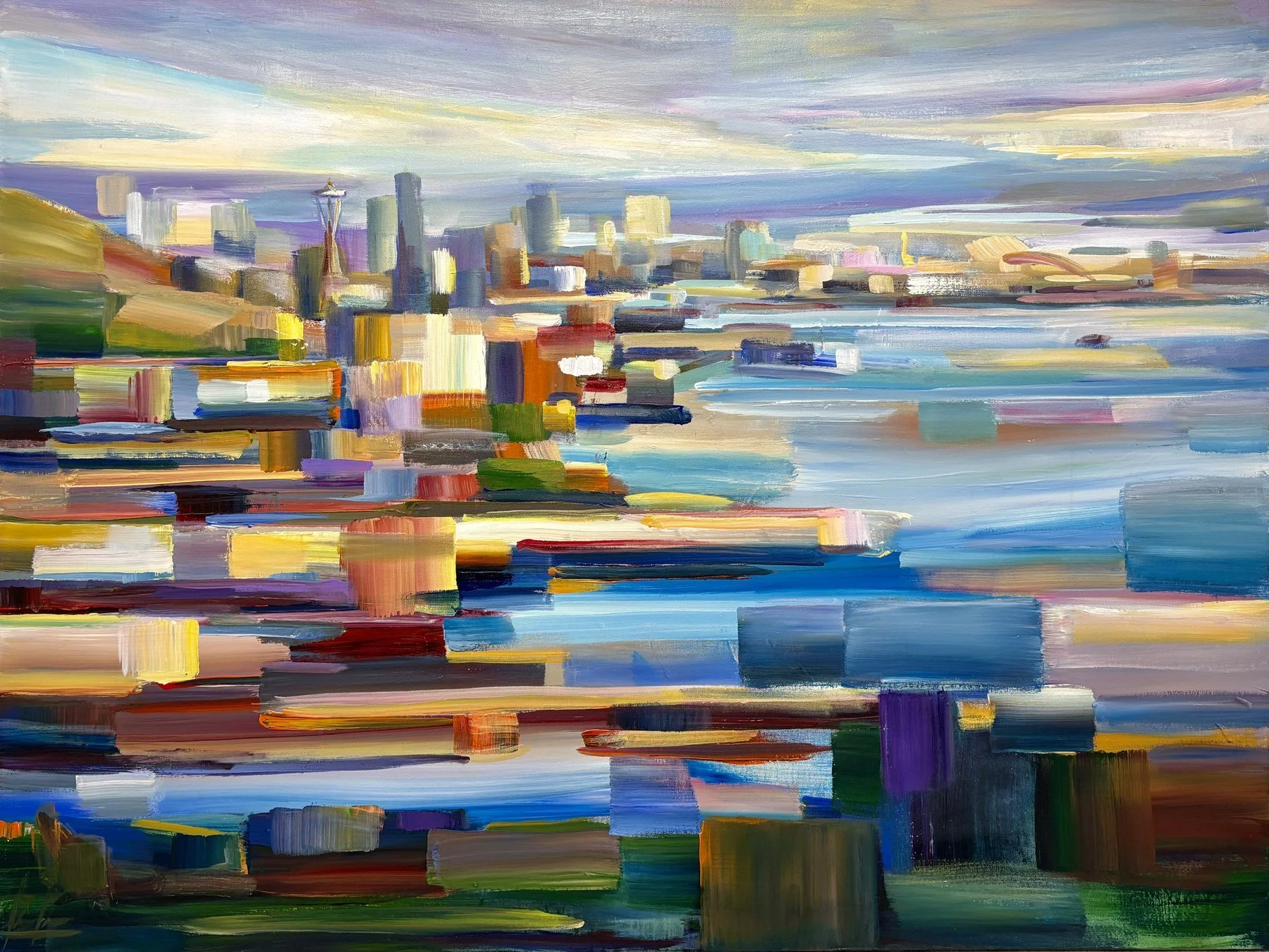 Brooke Borcherding 
 Elliott Bay Vista  
36x48 
acrylic on canvas 
$3,800