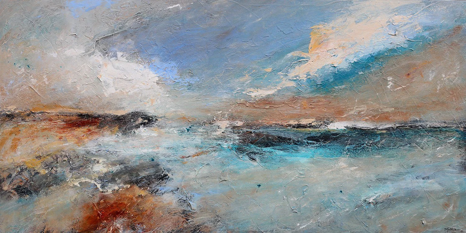 Christopher Mathie 
 Saltwater Resplendence  
24x48 
acrylic on canvas 
$2,600