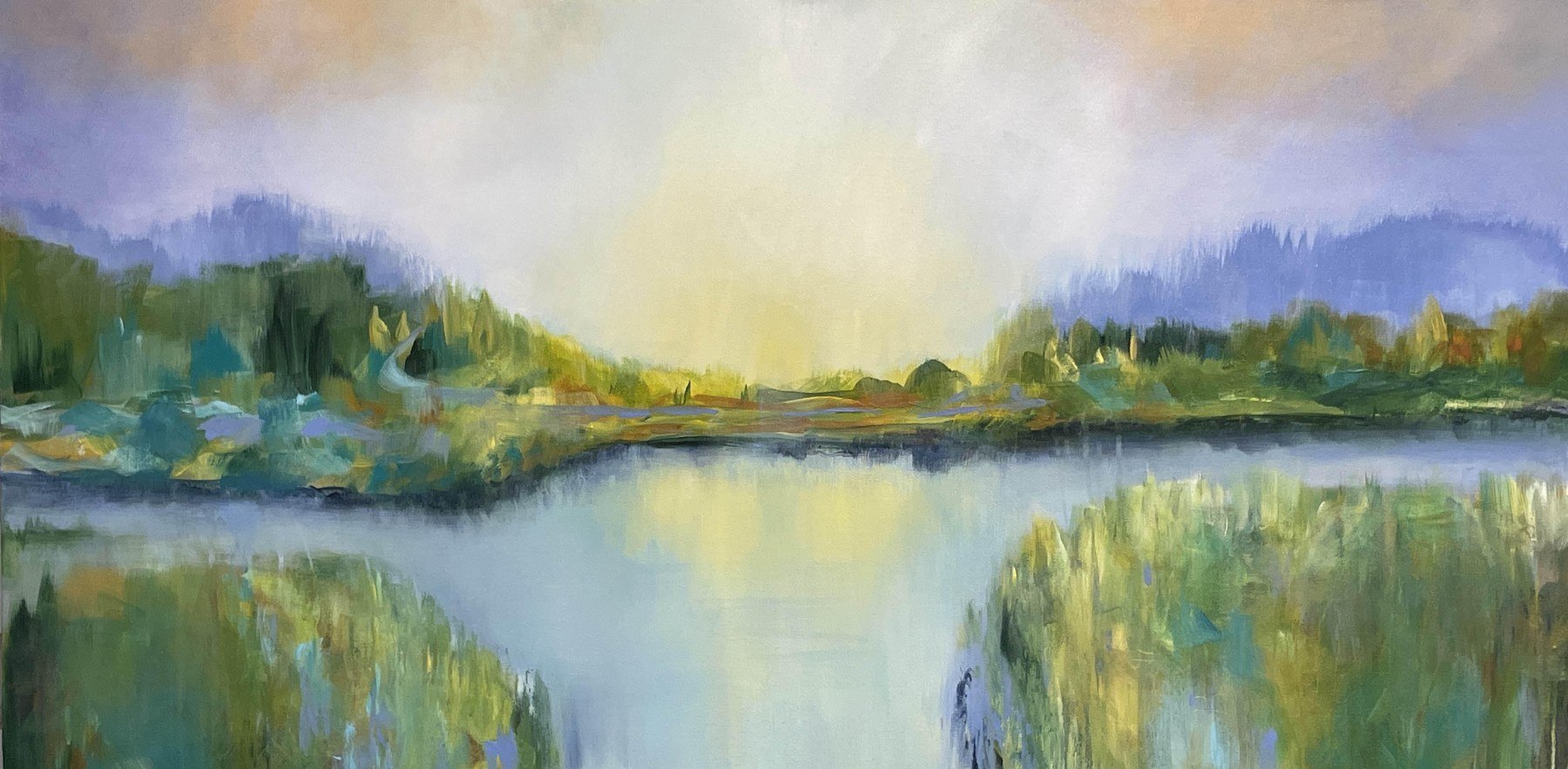 Lisa Lamoreaux -  Revelation of the Open Sky  
acrylic 24x48 
$2,600