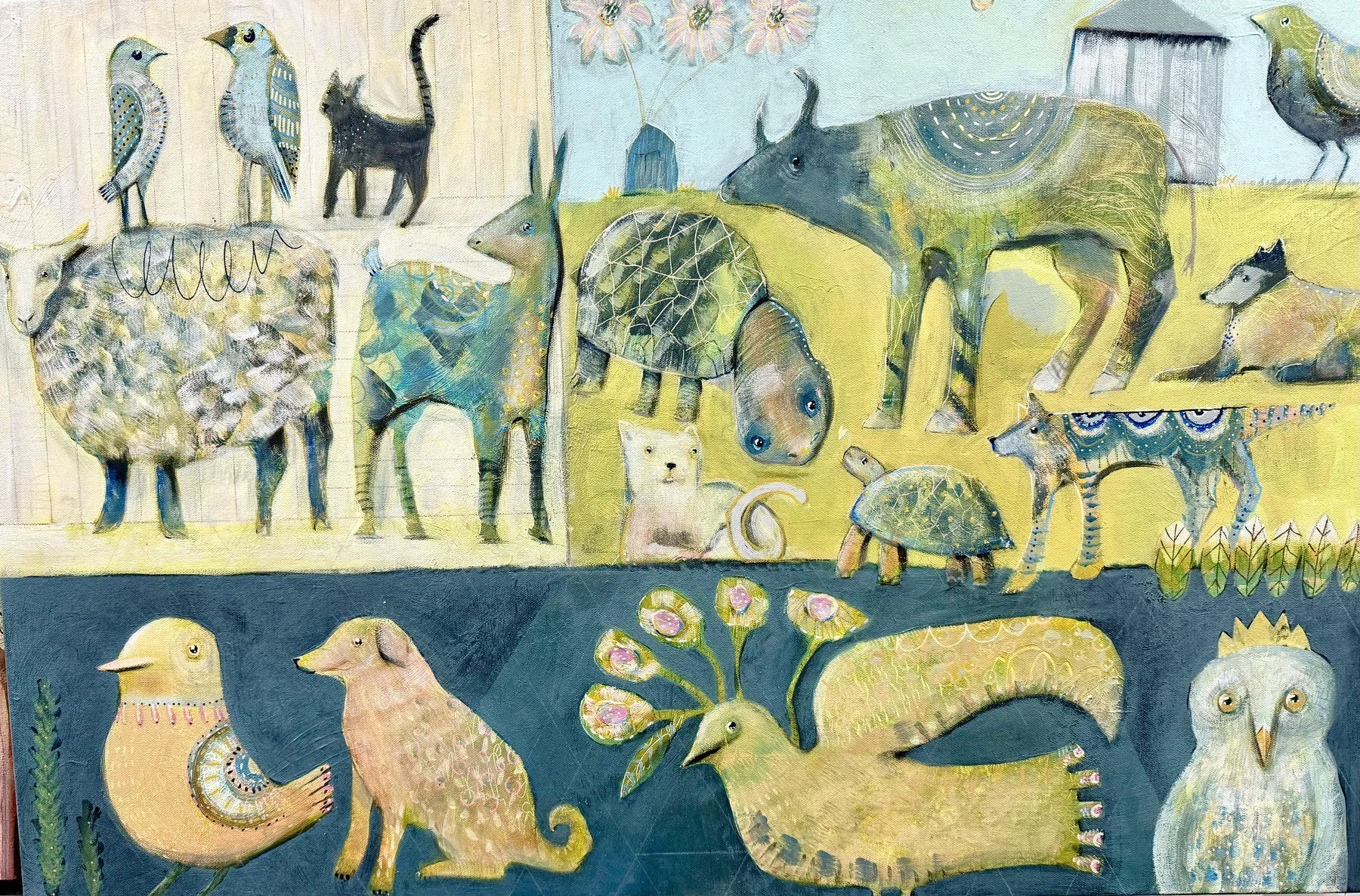 Steffanie Lorig 
 Banyard  
mixed media 
24x36 
$1,250