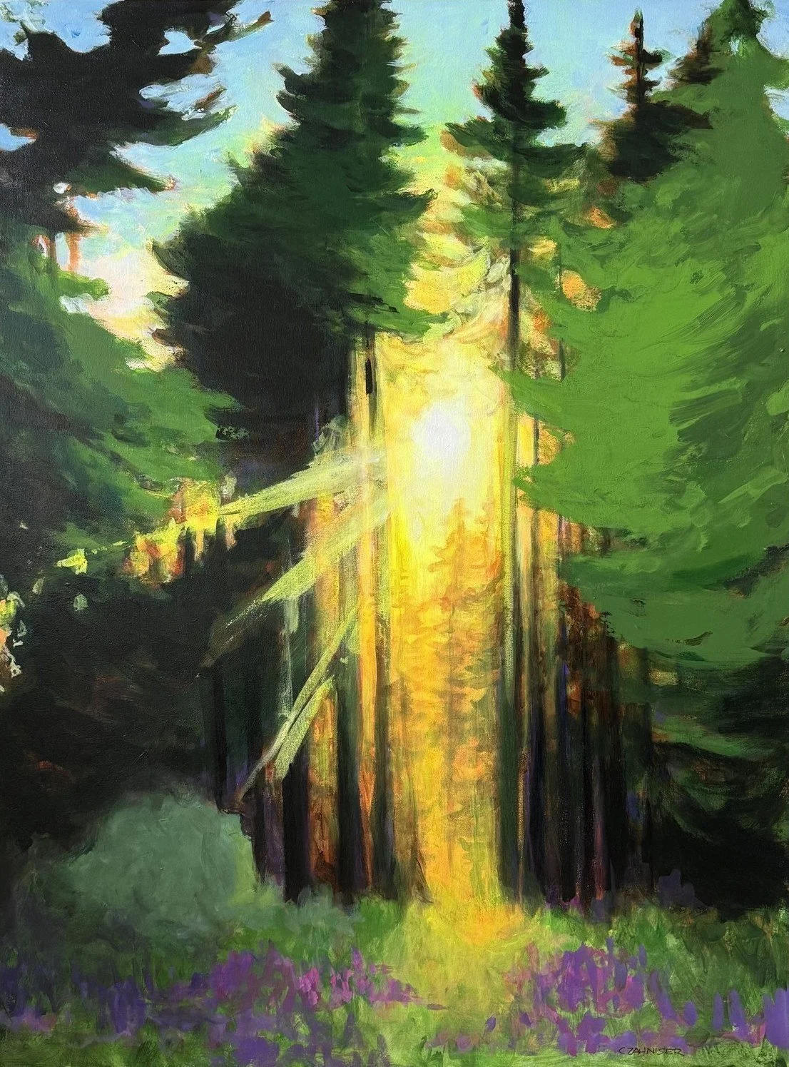 Cheryl Zahniser 
 Chiloquin  
48x36 
acrylic on canvas 
$3,600