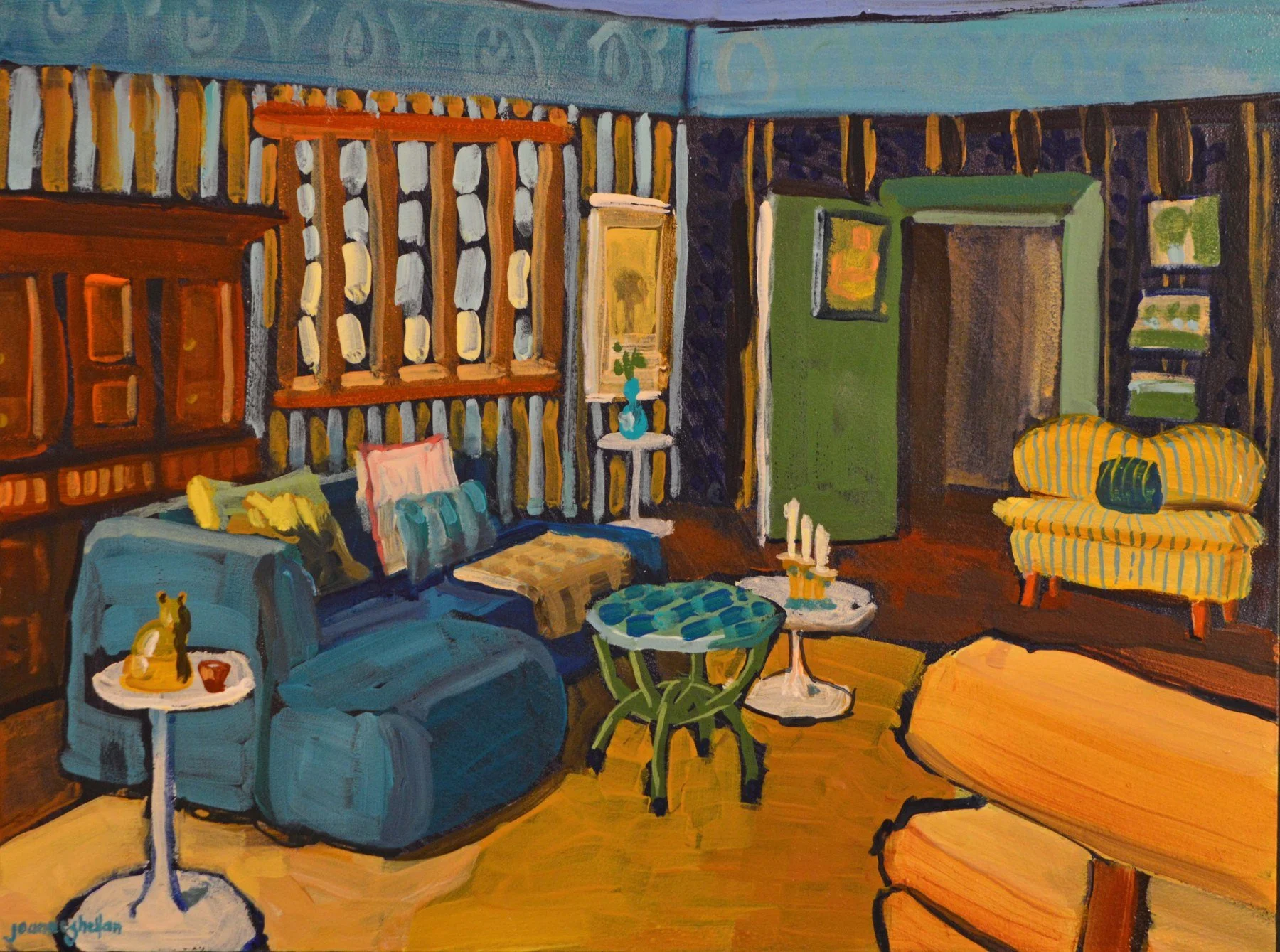 Joanne Shellan -  Good Cheer  
acrylic 12x16 
$600