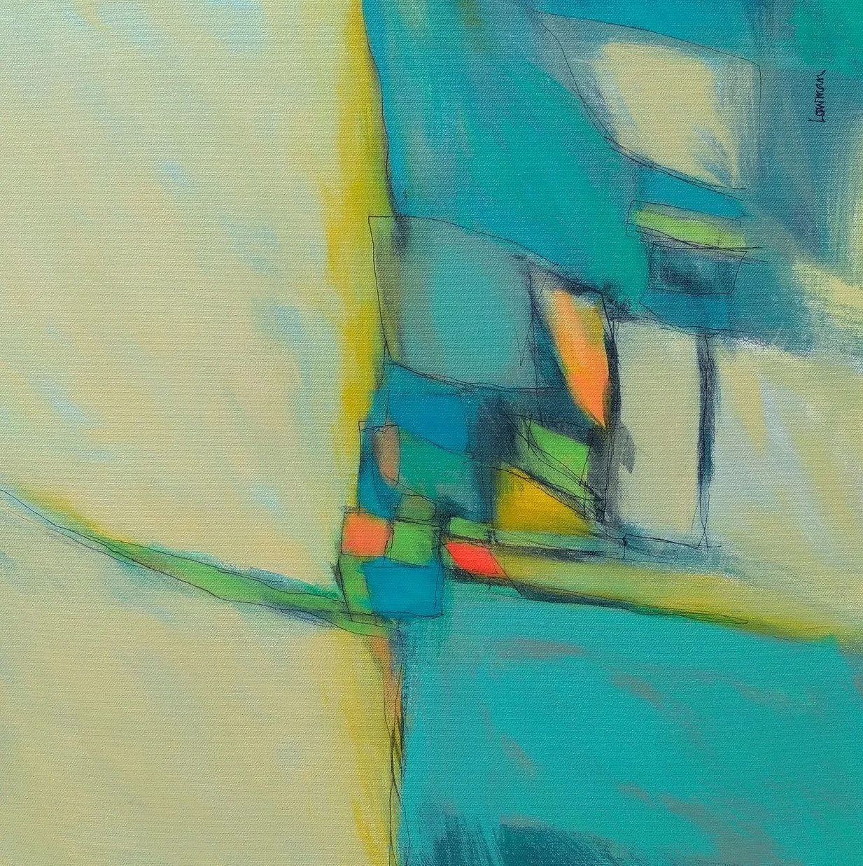 Leon Lowman -  Until Tomorrow  
acrylic 20x20 
$600