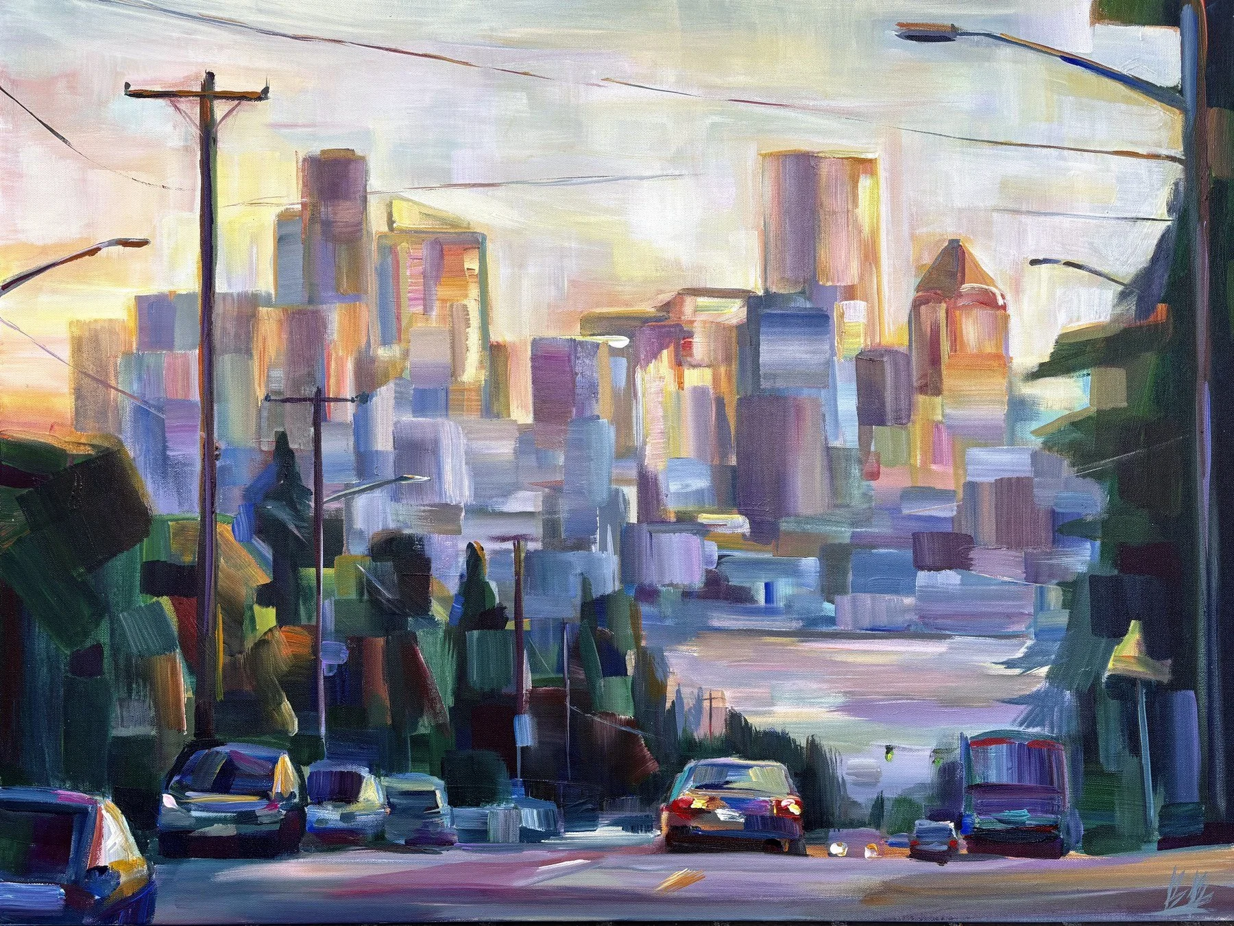 Brooke Borcherding 
 Warmth of the City  
30x40 
acrylic on canvas 
$2,900