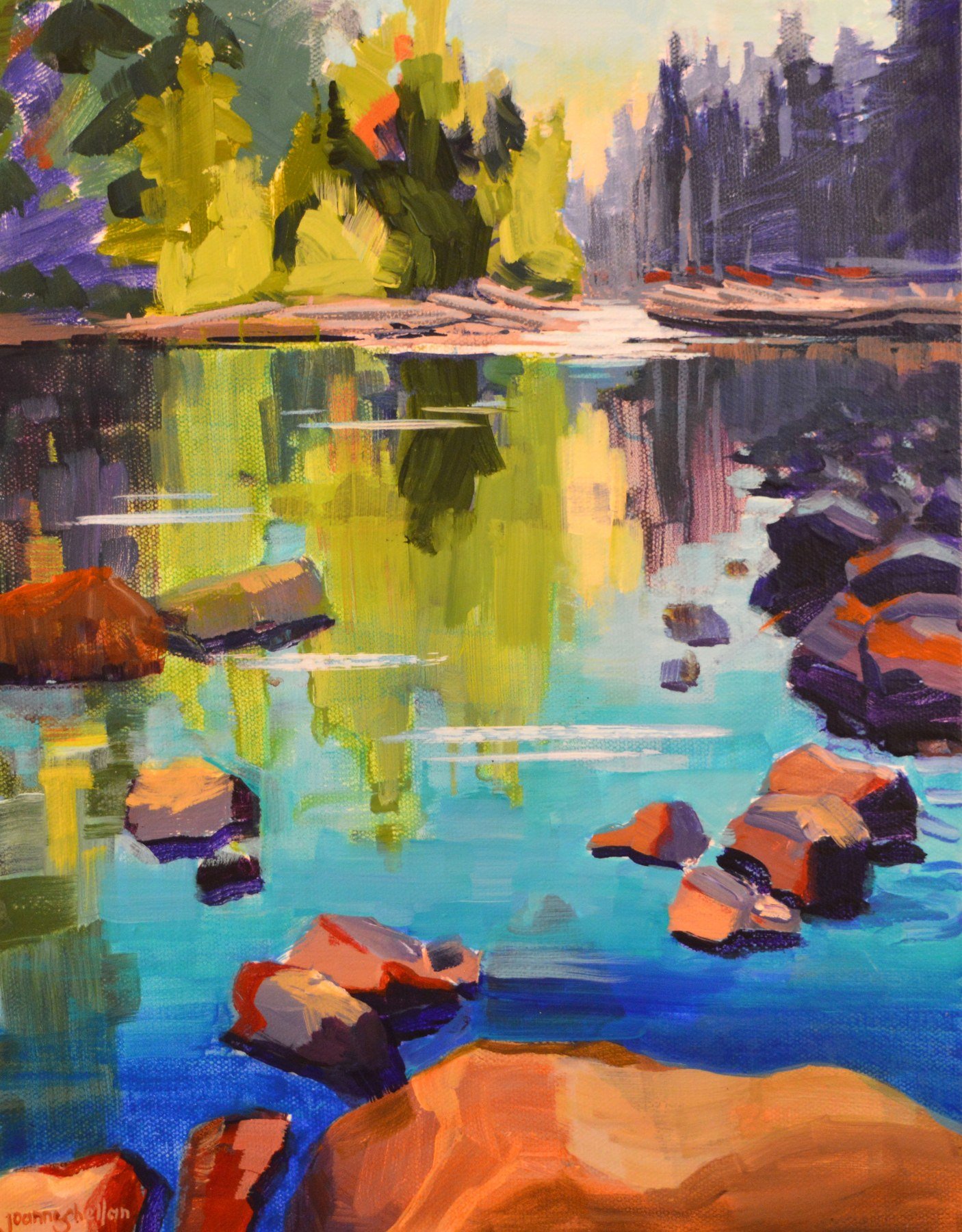 Joanne Shellan 
 Guardian of the Passage  
14x11 
acrylic on canvas 
$550