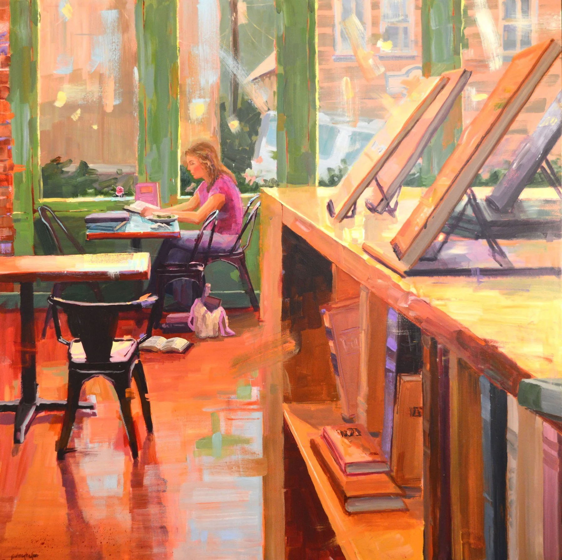 Joanne Shellan 
 Food for Thought  
30x30 
acrylic on panel 
$2,200