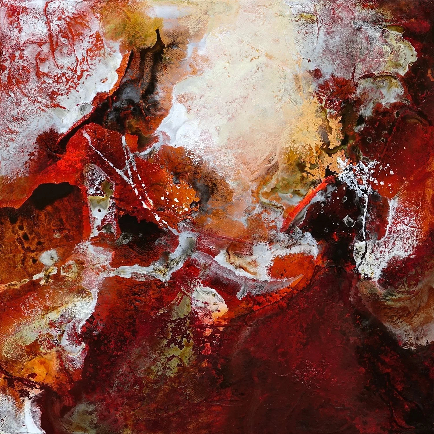 Chuck Gumpert 
 Accession  
16x16 
oil and mixed media on canvas 
$500