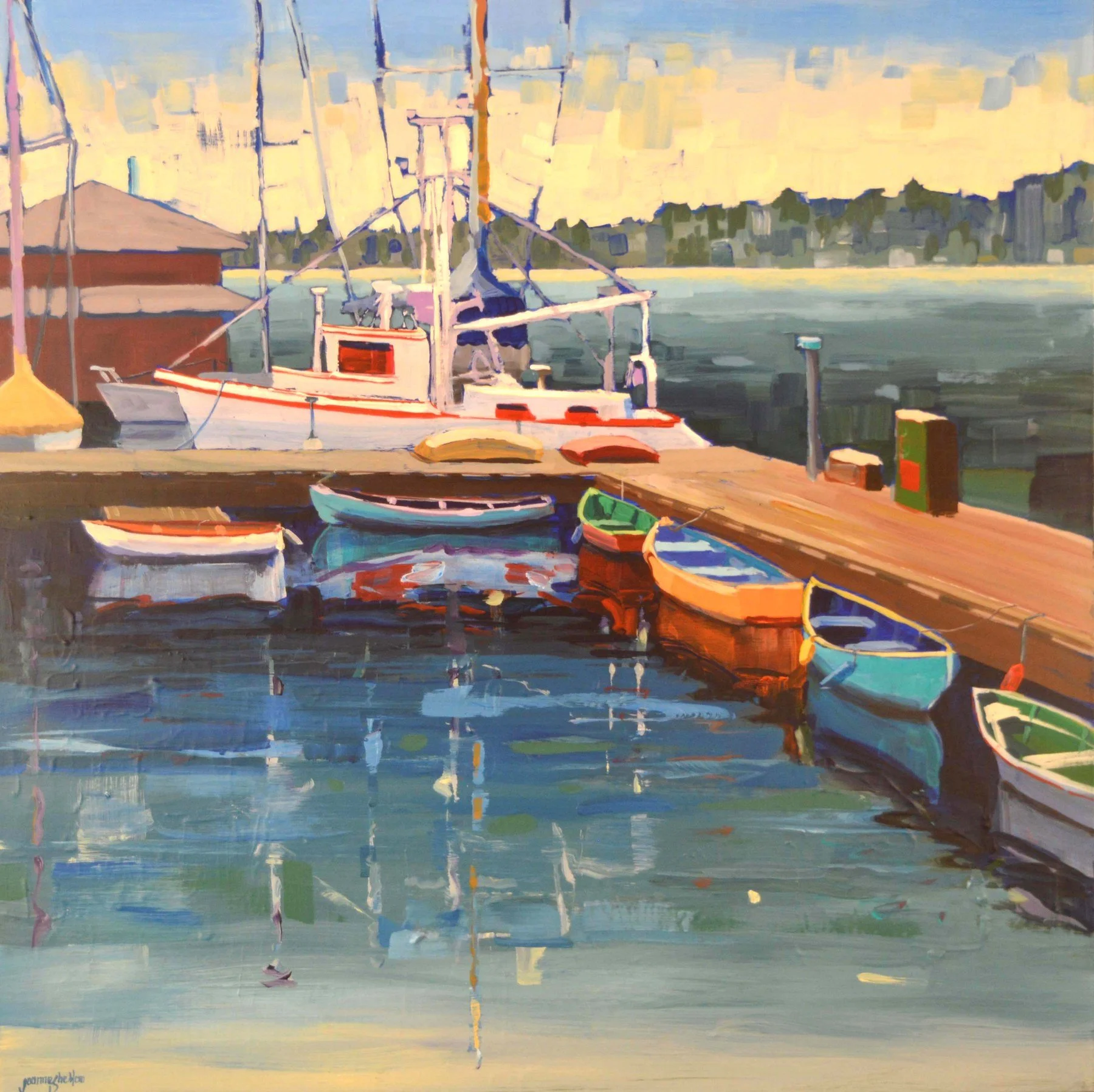 Joanne Shellan 
 Festive Fleet  
28x28 
acrylic on panel 
$1,900