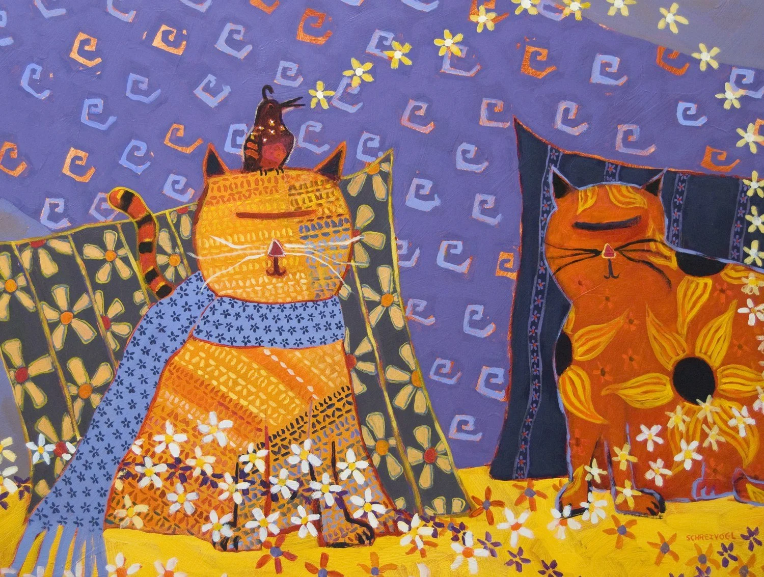 Anne Schreivogl 
 Friends Forever  
30x40 
acrylic on canvas 
$3,500