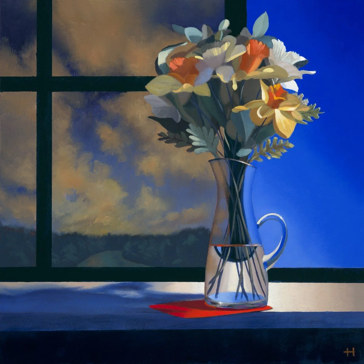Chris Holt 
 The Red Napkin  
18x18 
oil on canvas 
$1,125