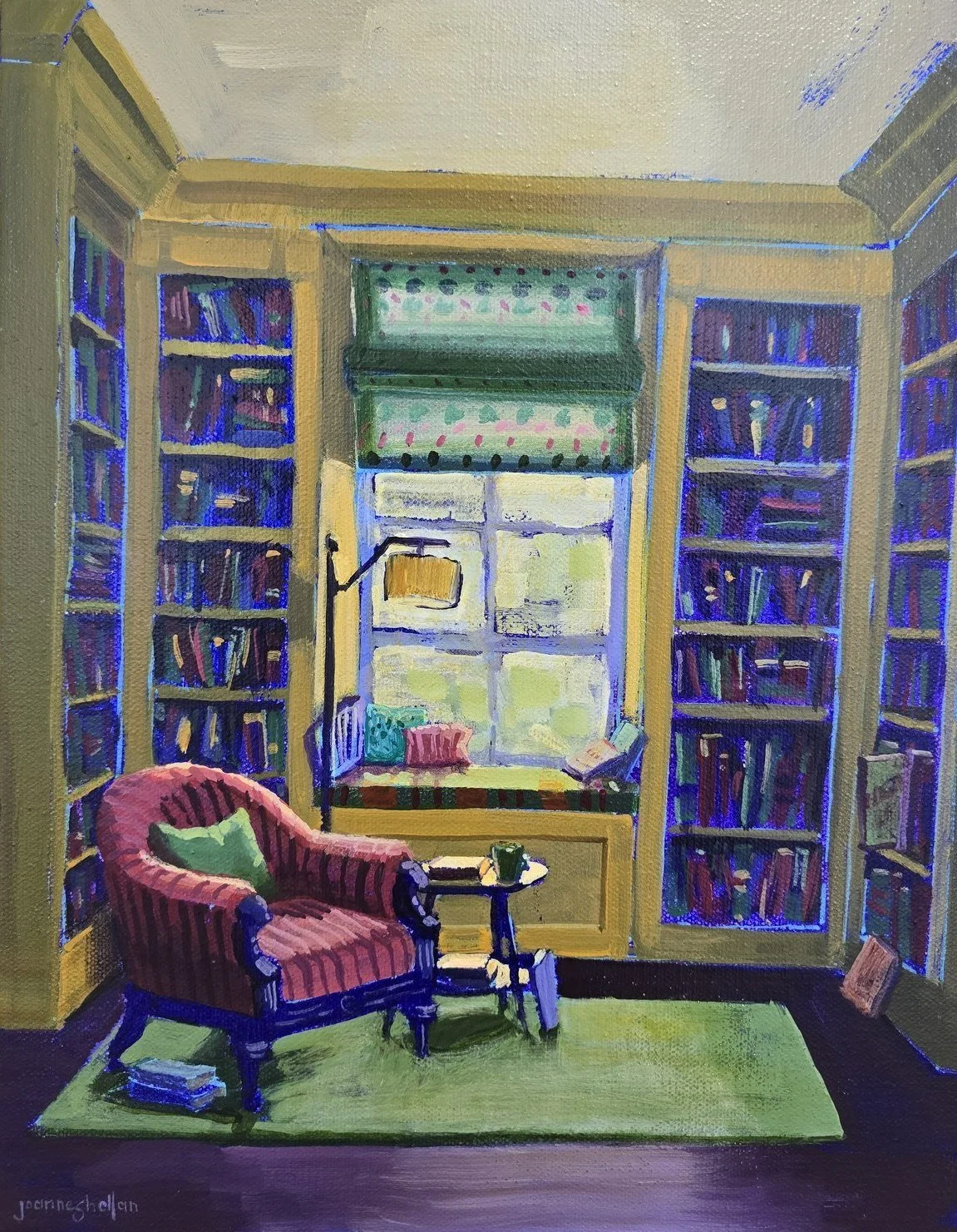 Joanne Shellan 
 Snug  
14x11 
acrylic on canvas 
$600