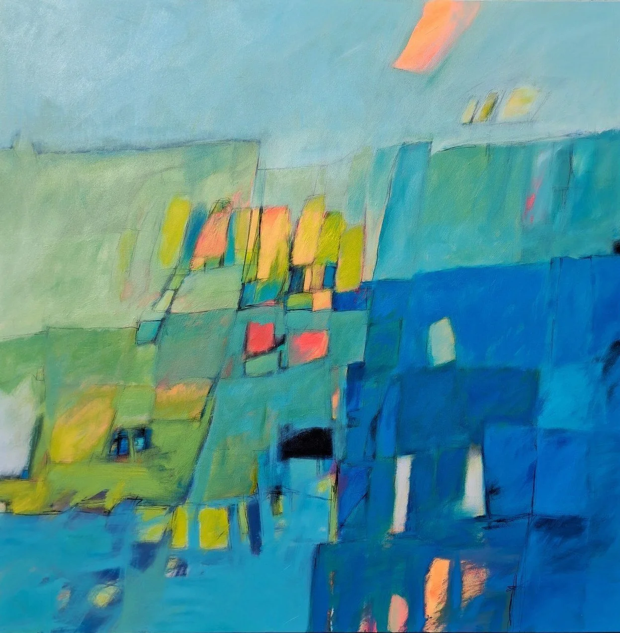 Leon Lowman 
 Yes and No  
48x48 
acrylic on canvas 
$3,000