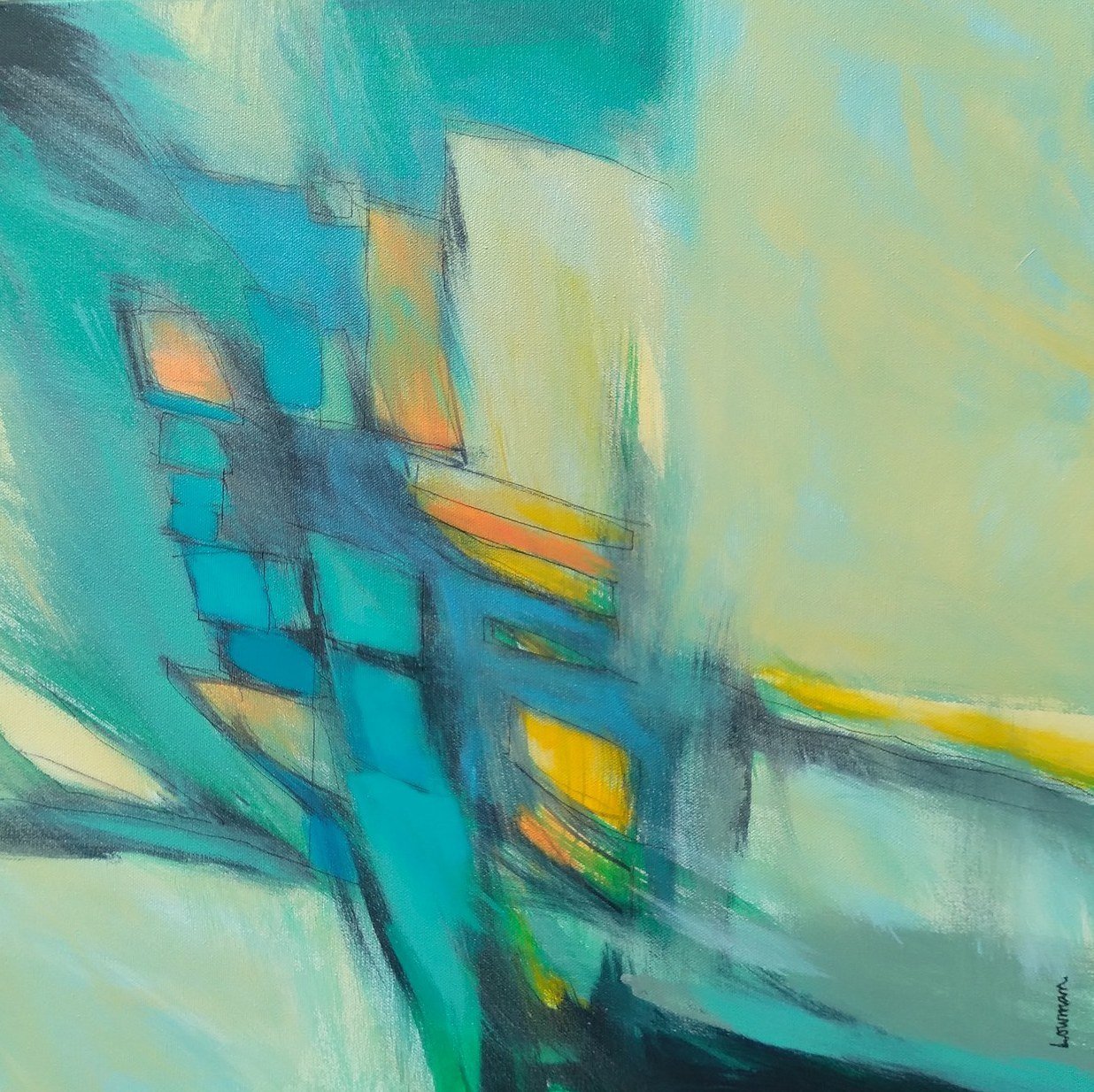Leon Lowman -  Everything Must Change  
acrylic 20x20 
$600