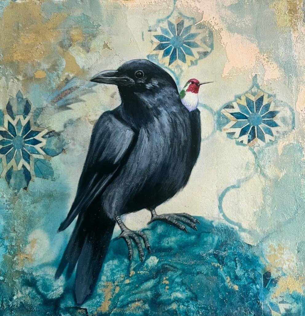Debbie Bianchi 
 The Guardian  
12x12 
mixed media on panel 
$280