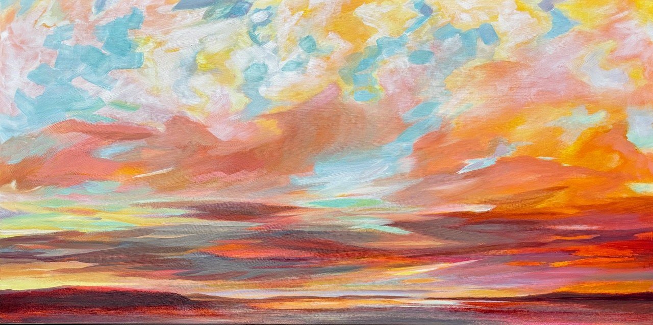 Leigh Knowles 
 Sunrise  
24x48 
acrylic on panel 
$1,900