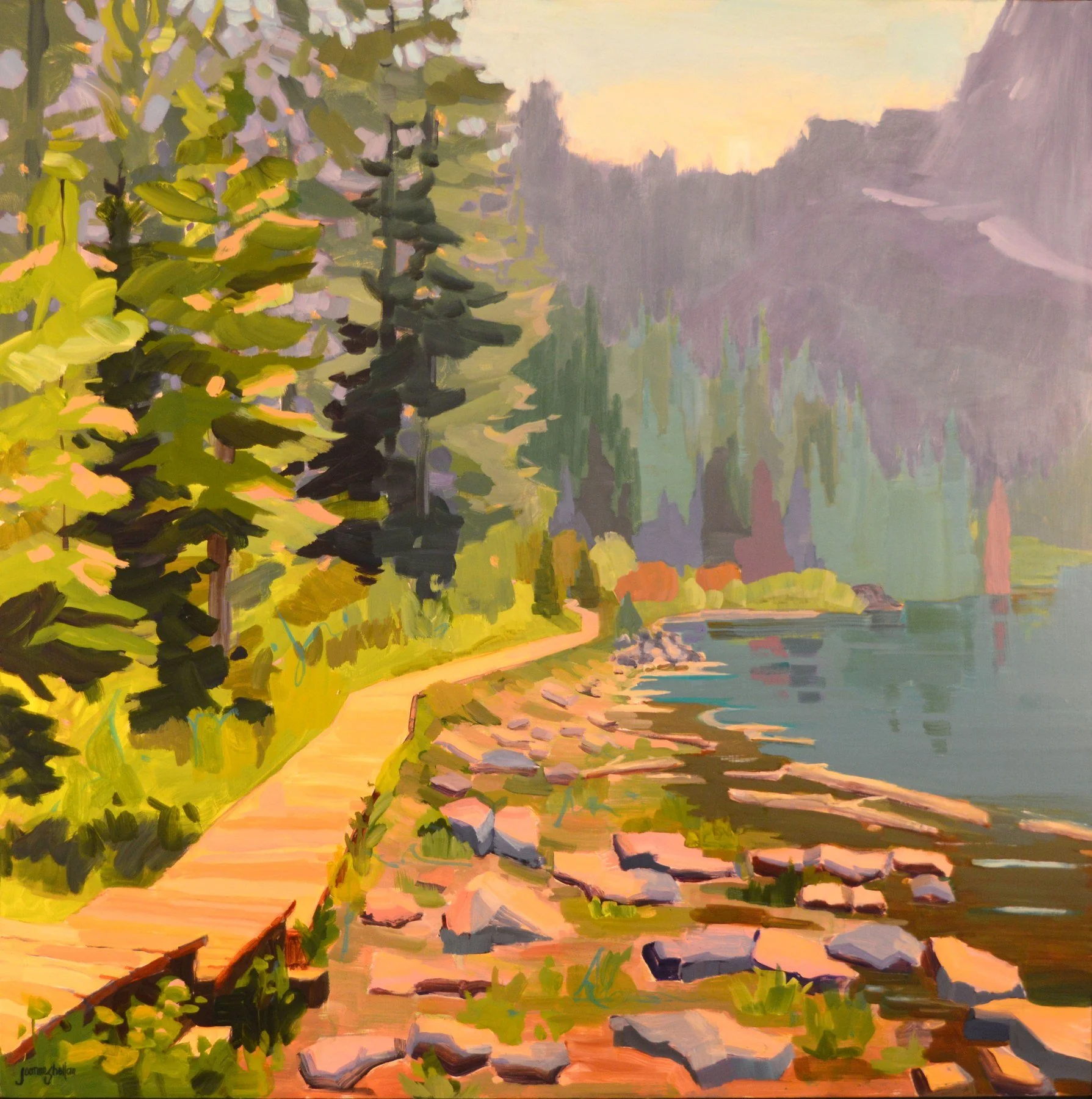 Joanne Shellan 
 Between Woods and Water  
30x30 
acrylic on panel 
$2,500