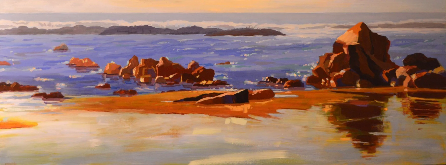 Joanne Shellan 
 Sienna Shimmer  
18x48 
acrylic on panel 
$2,100