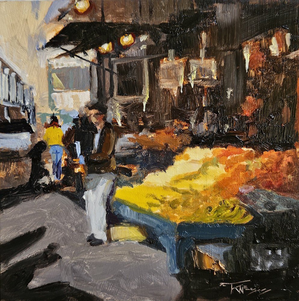 Robin Weiss 
 Fresh Produce  
8x8 
oil on panel 
$500