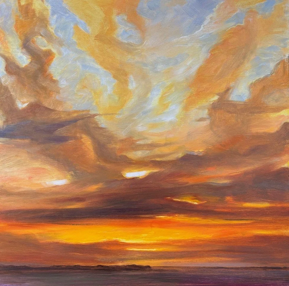 Leigh Knowles 
 At the End of the Day  
24x24 
oil on panel 
$1,200
