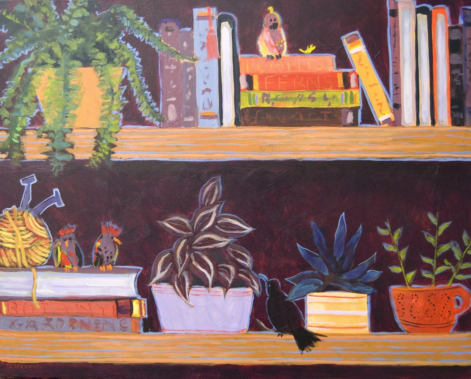 Anne Schreivogl 
 Starters  
24x30 
acrylic on canvas 
$2,000