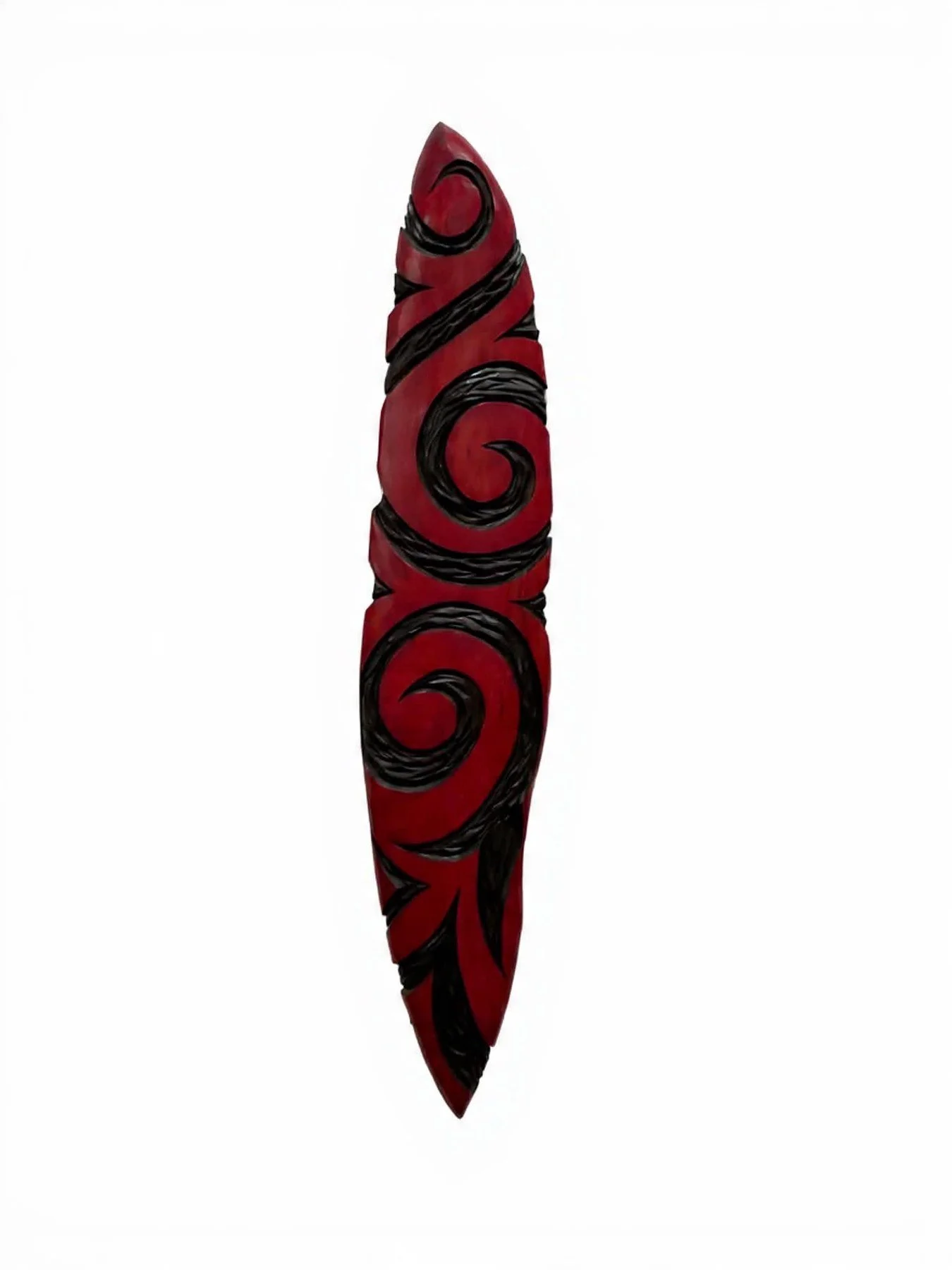 Steve Jensen 
 Big Red Canoe  
63x12.5x1.5 
oil on carved cedar 
$3,200