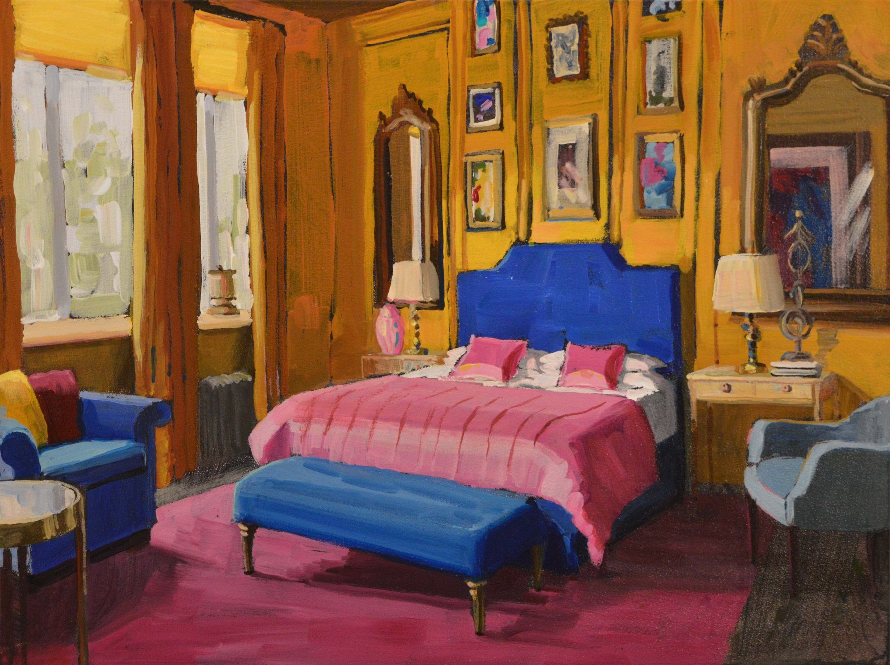 Joanne Shellan -  Chic  
acrylic 12x16 
$600