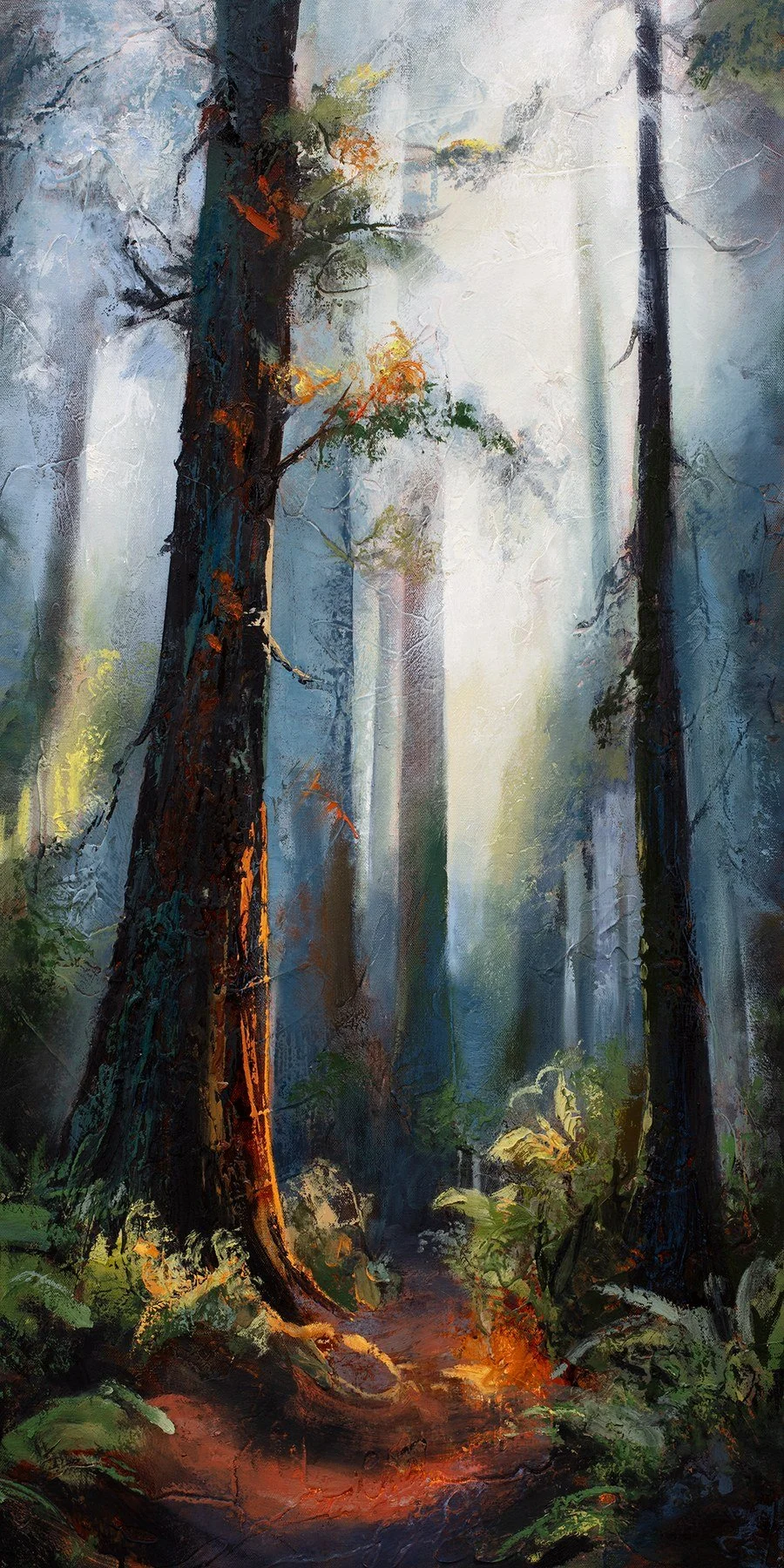 Chuck Gumpert 
 Walking With LeGuin  
40x20 
oil & mixed media 
$3,000