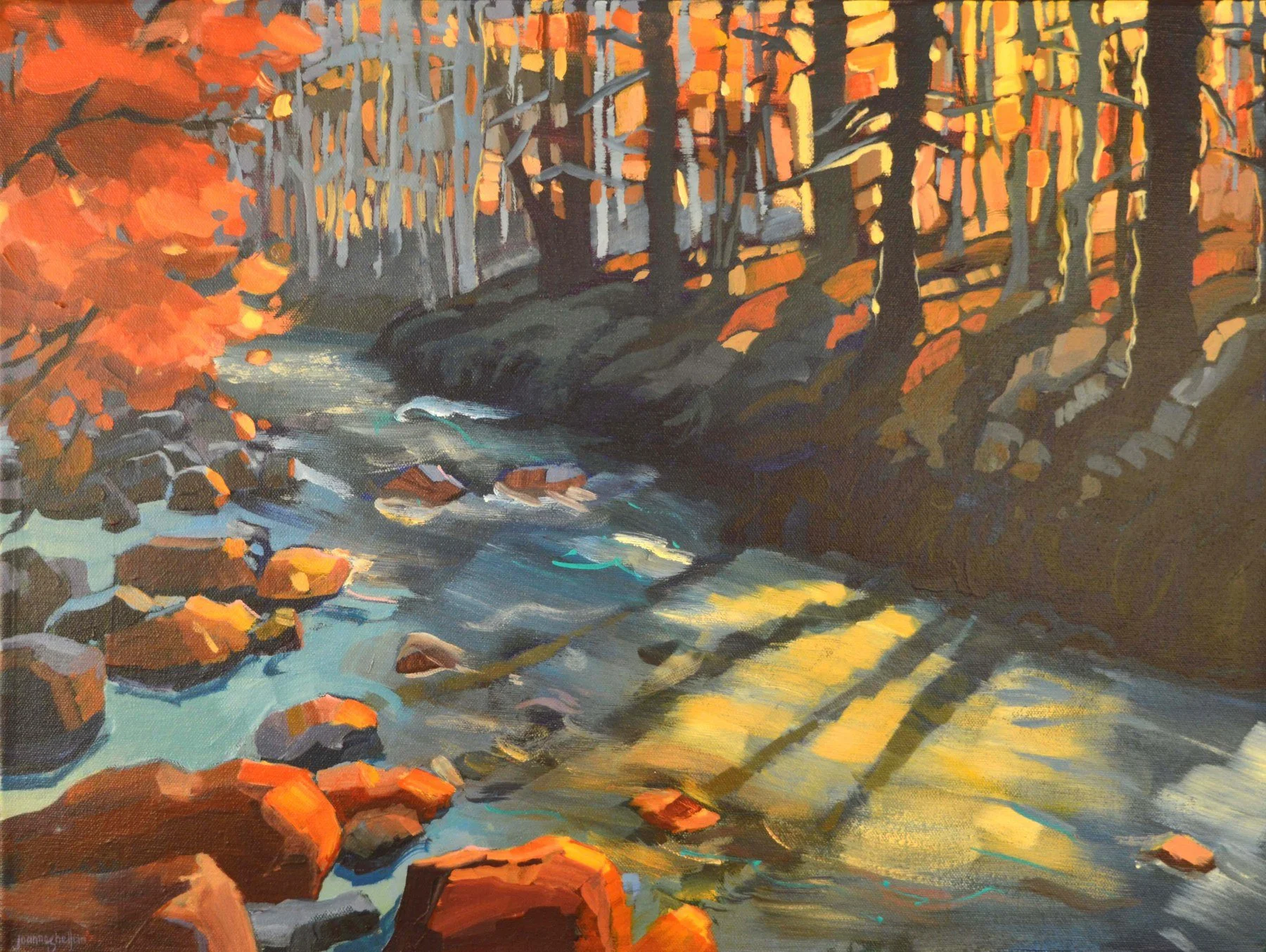 Joanne Shellan 
 Chasing Light  
18x24 
acrylic on canvas 
$1,200