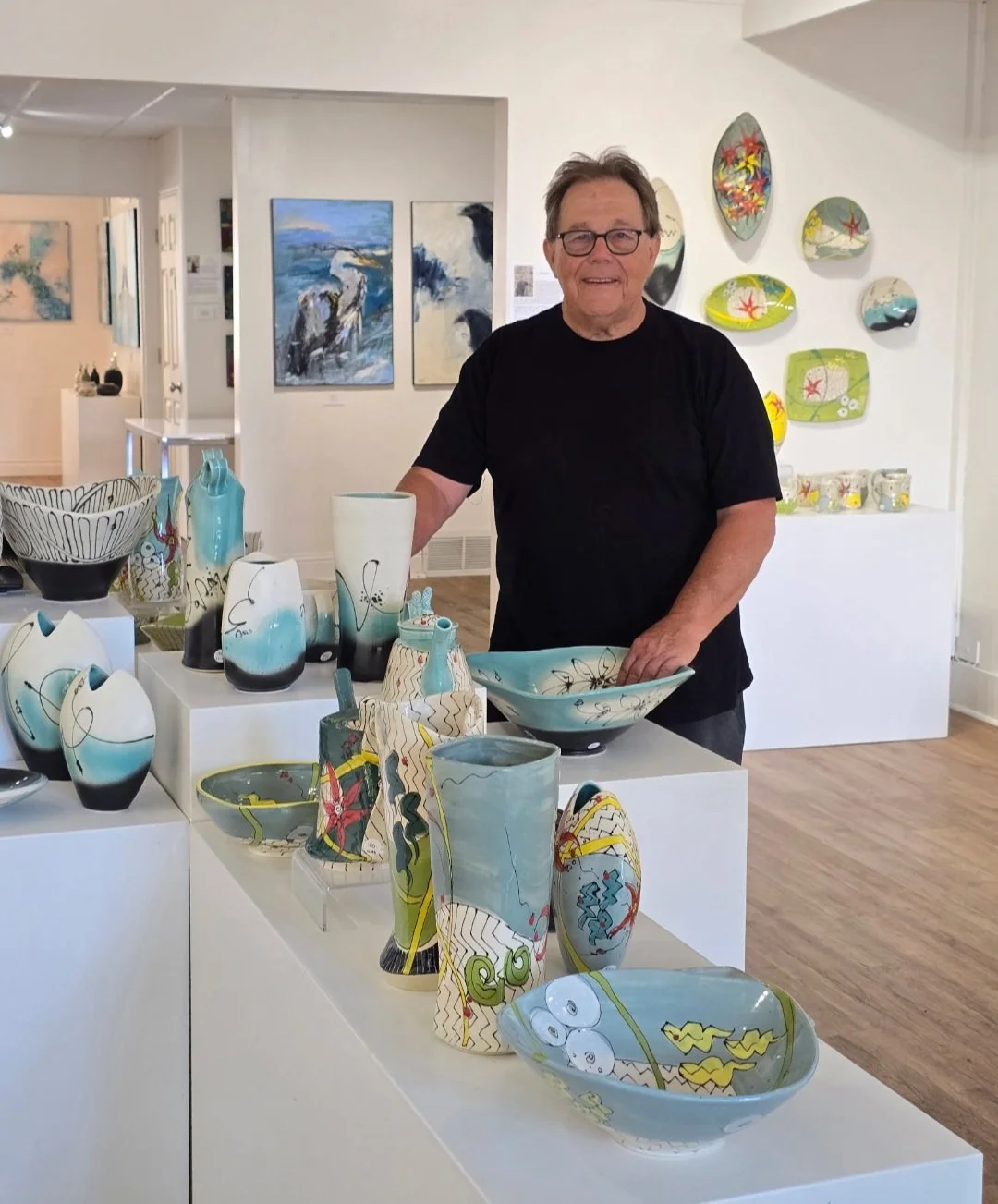 Loren Lukens pottery show at Alki Arts Aug 2026