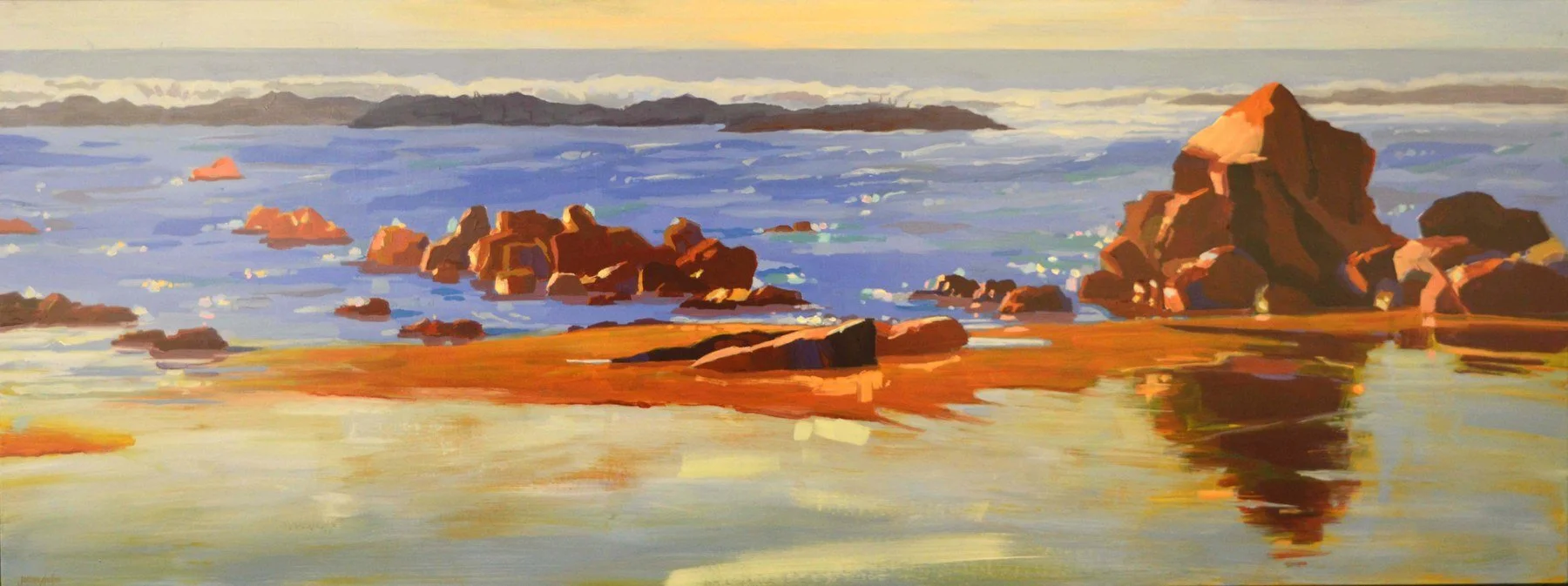 Joanne Shellan 
 Sienna Shimmer  
18x48 
acrylic on panel 
$2,100