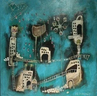 Billy Kincaid 
 Untitled VI  
22x22 
acrylic latex oil varnish on canvas 
$1,100