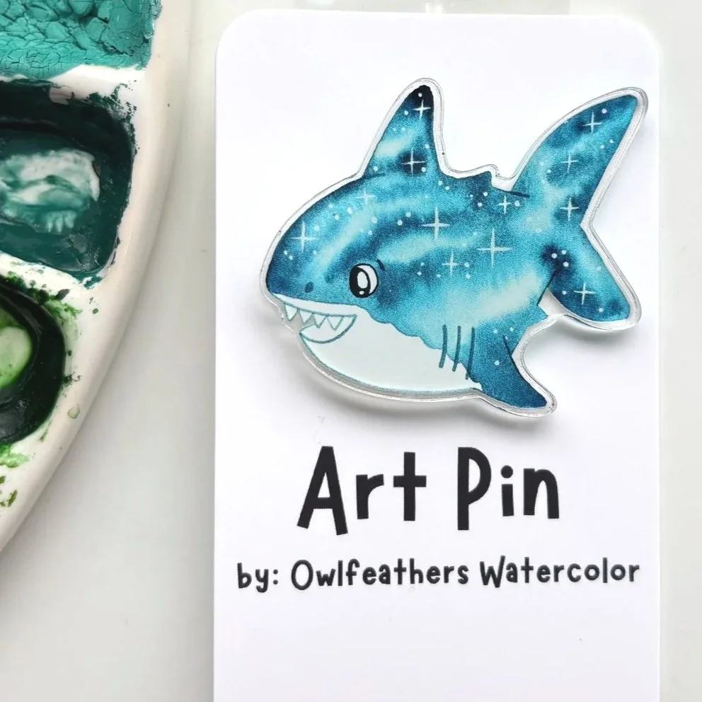 Galaxy Shark Pin