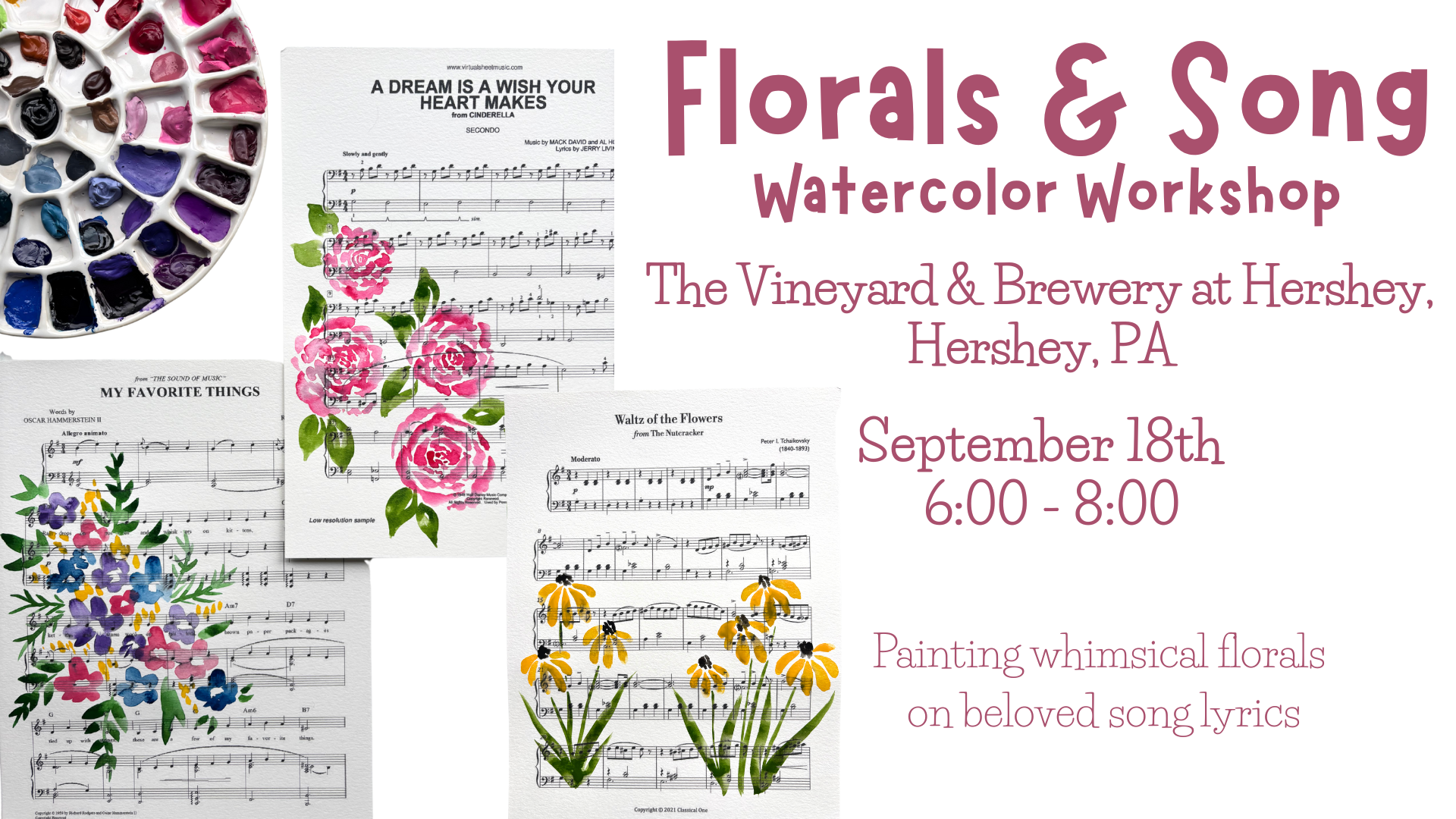 Florals & Song Watercolor Workshop