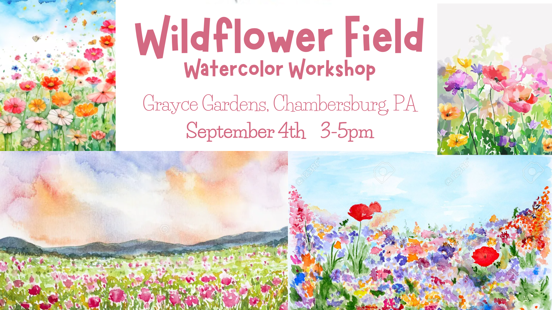 Wildflower Field Watercolor Workshop