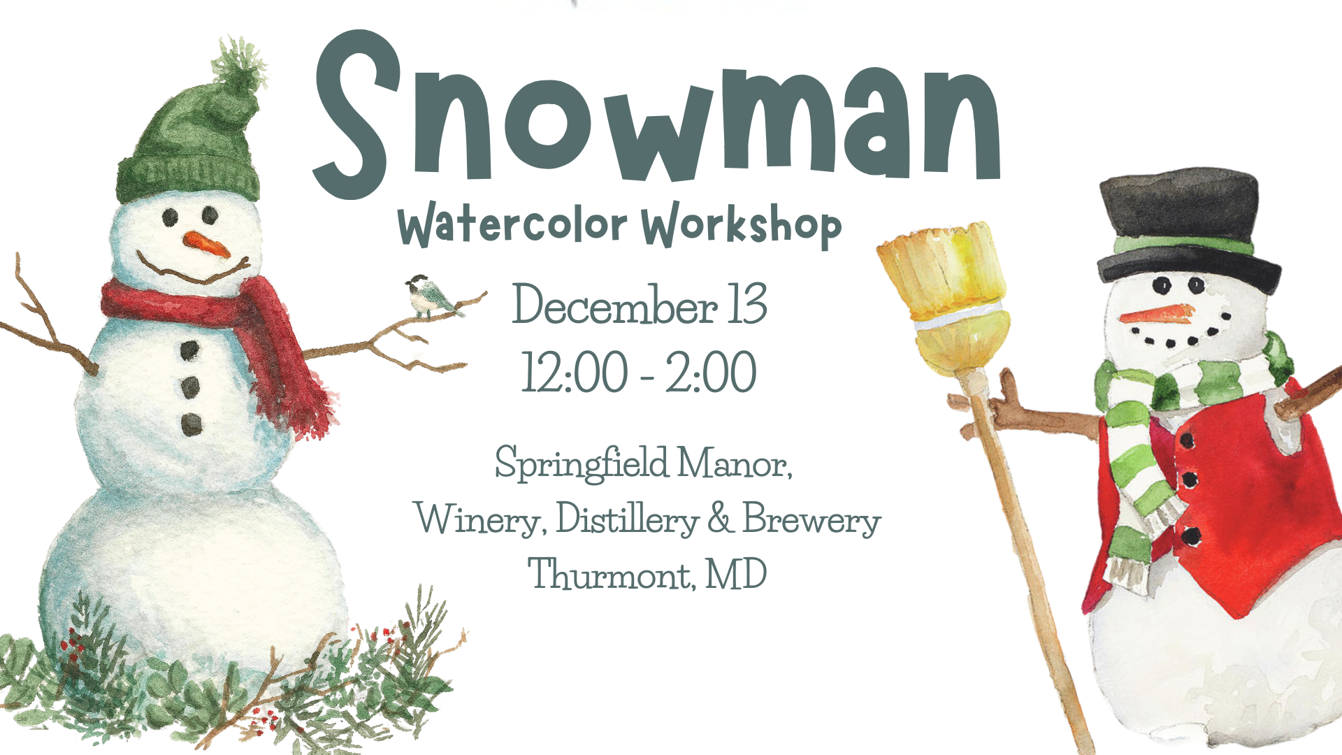 Snowman Watercolor Workshop