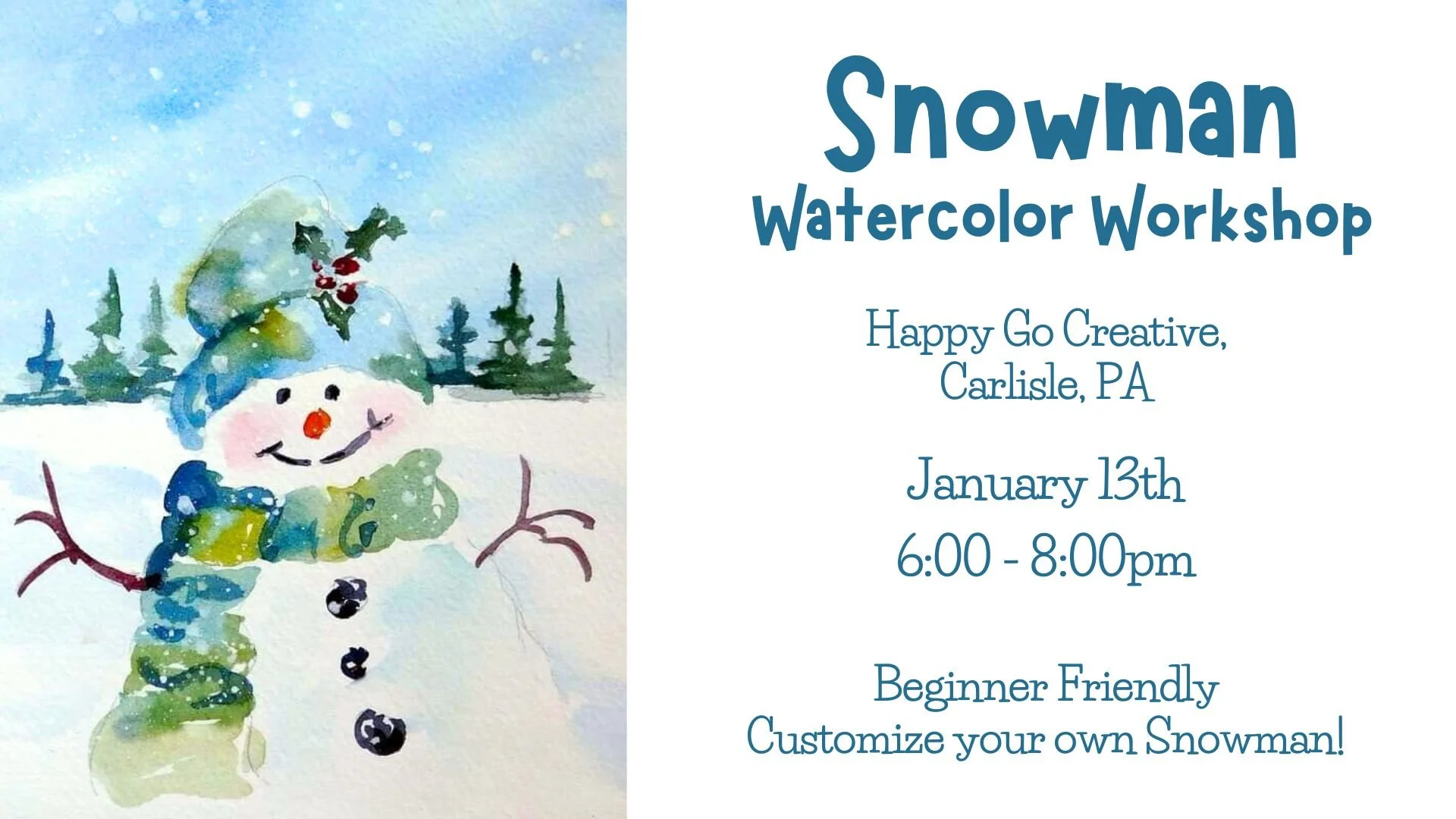 Snowman Watercolor Workshop