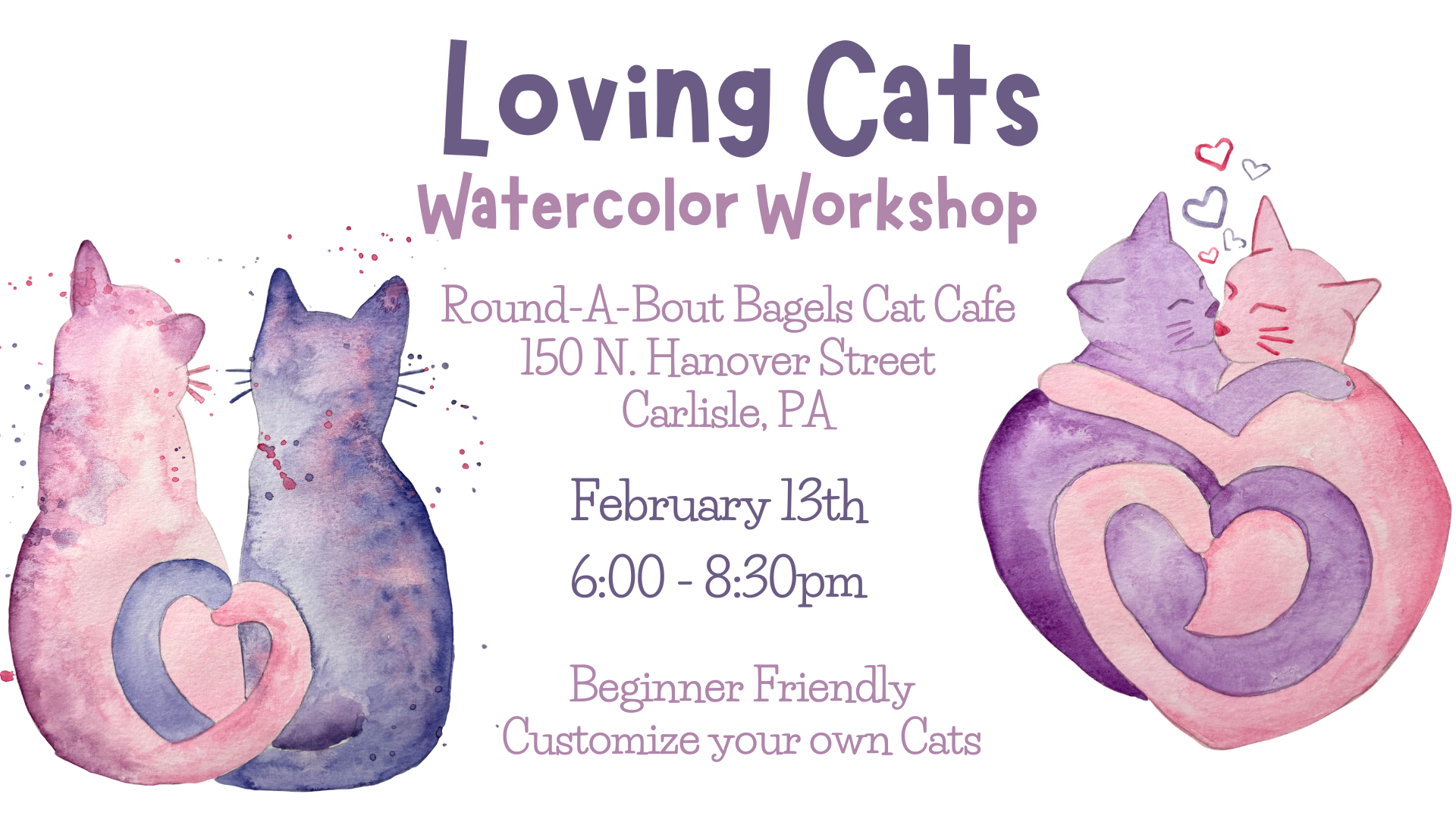 A Heart Full of Cats Watercolor Workshop