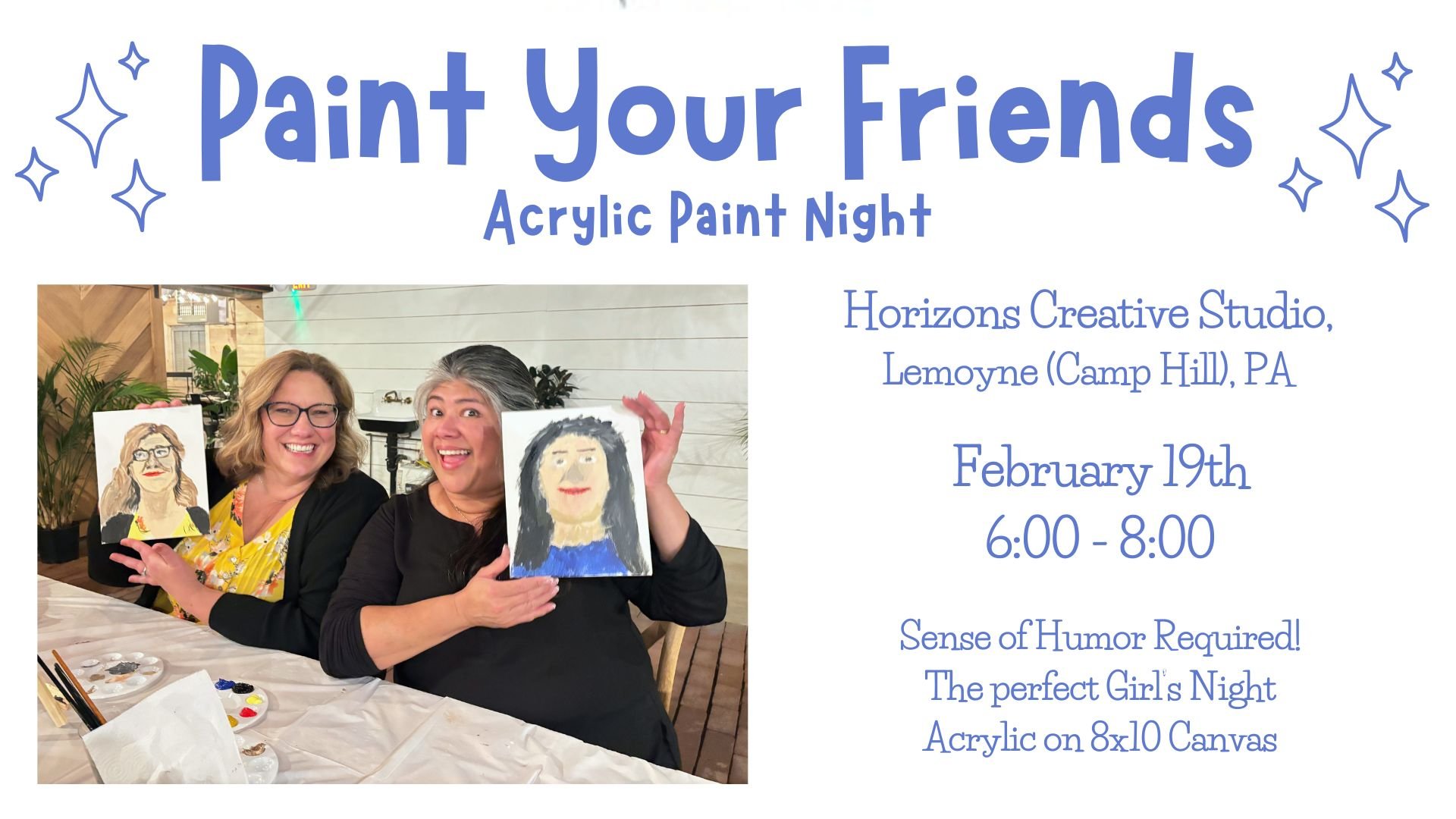 Paint Your Friends Acrylic Workshop