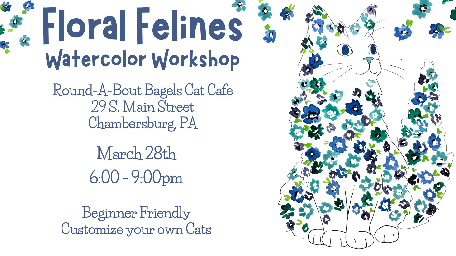 Floral Felines Watercolor Workshop