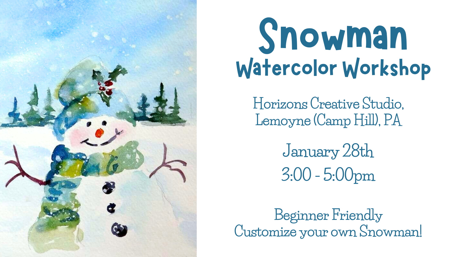 Snowman Watercolor Workshop
