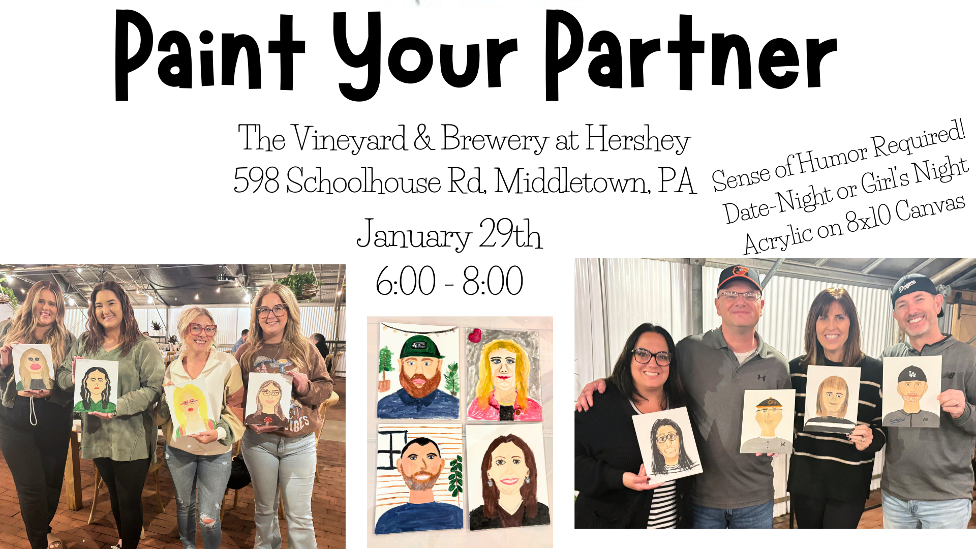 Paint Your Partner Acrylic Date Night or Girl’s Night Out