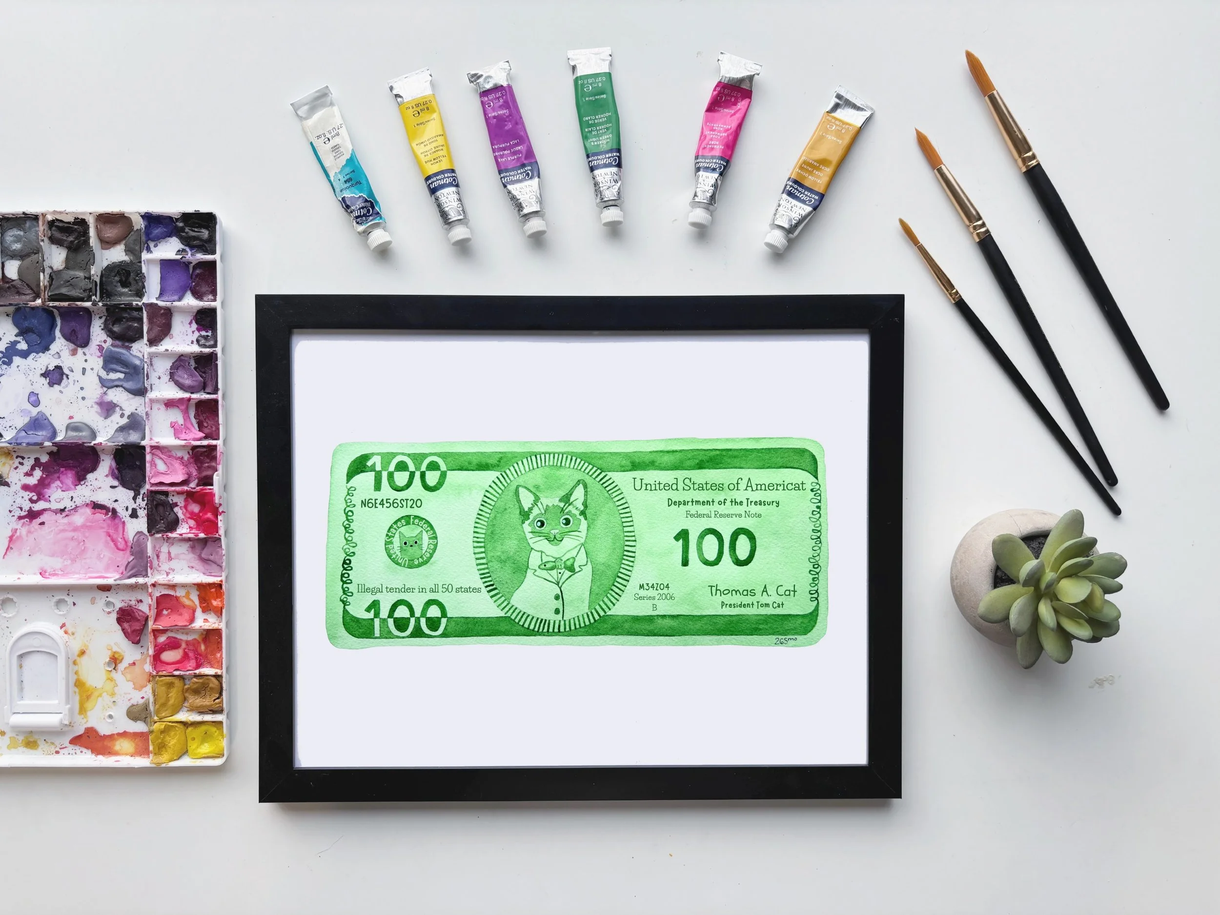 Cat Money Print
