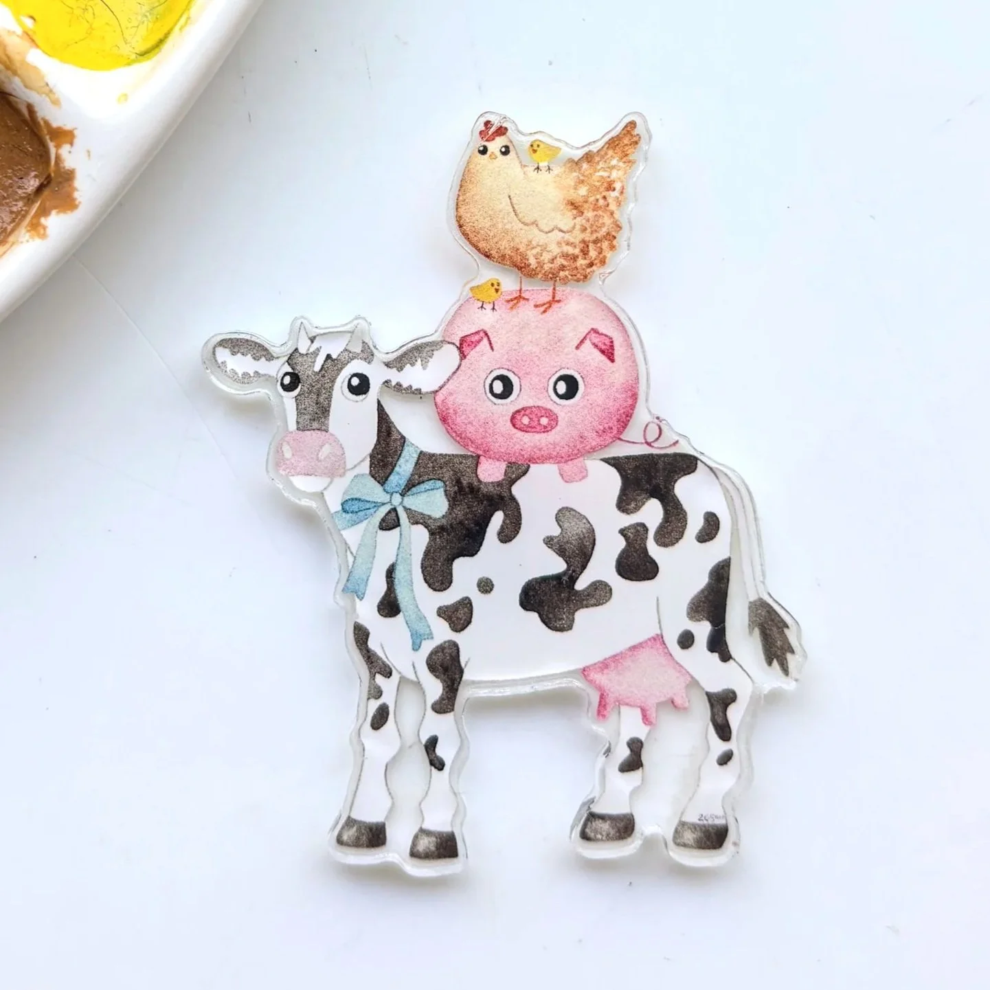 Cow, Pig, Chicken Acrylic Magnet